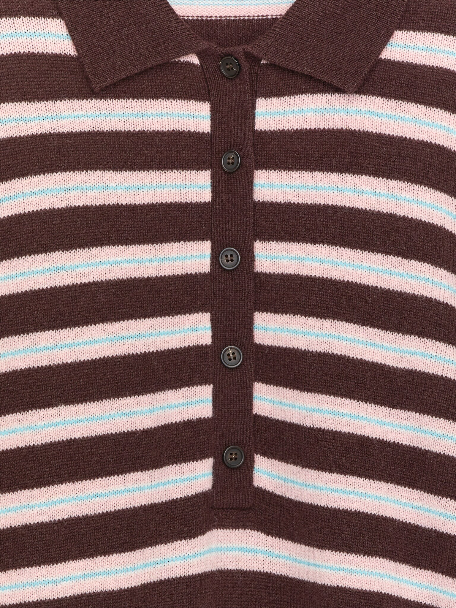 Polopullover aus Wolle - Braun/Grau/Rosa/Grau/Gelb/Schwarz - 4