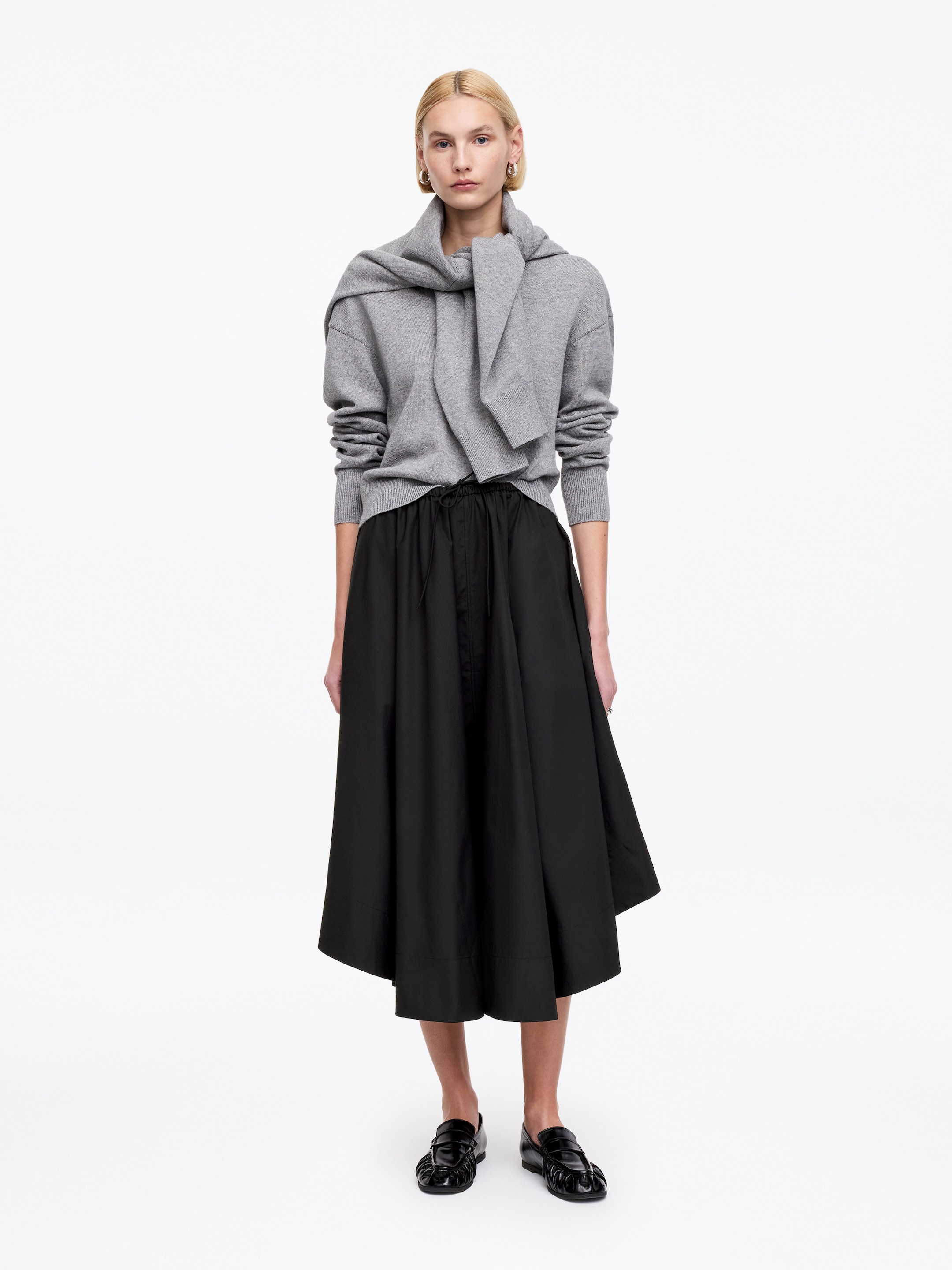 Wide Cotton Skirt-#272627-18046
