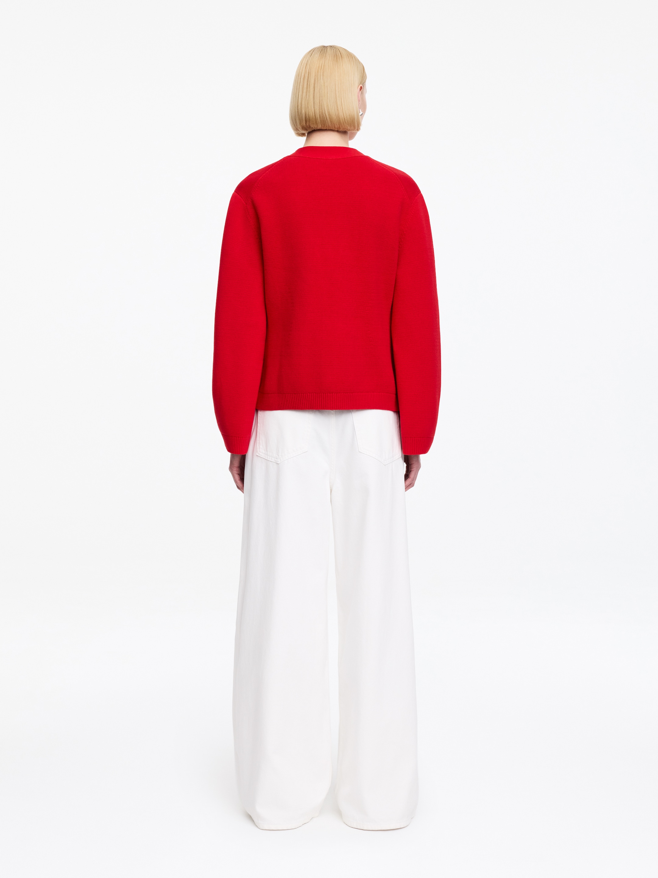 Strickjacke aus Baumwolle - Rot - Loose Fit - Damen - StillMedia/Lookbook - 10