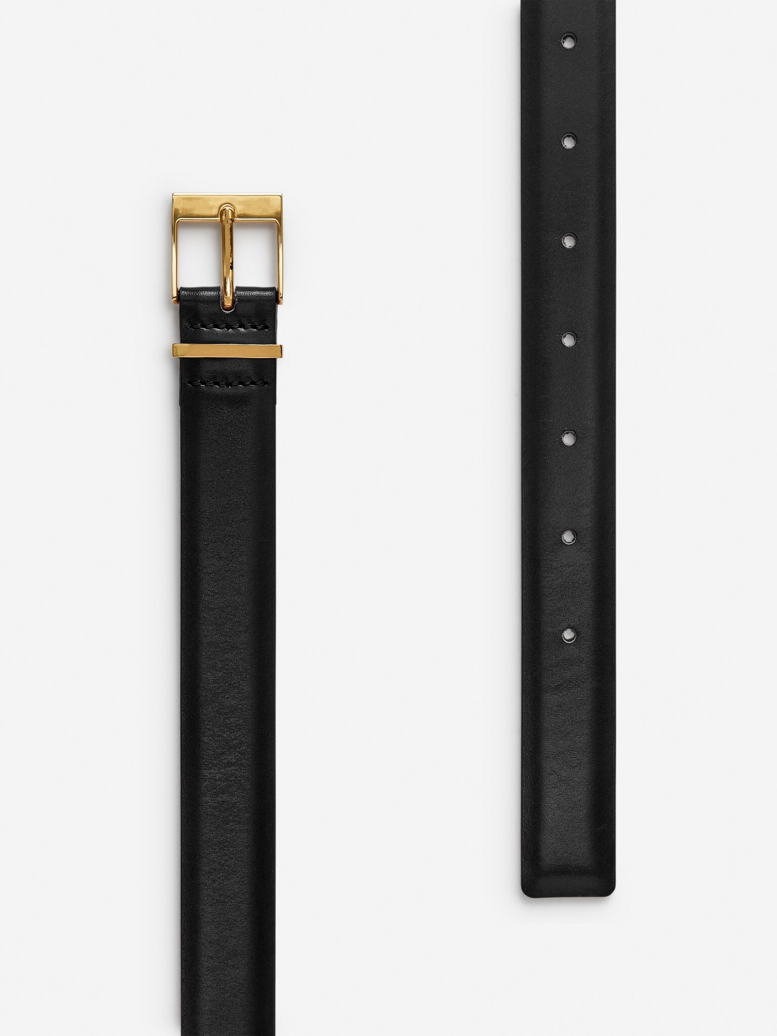 Ceinture en cuir - Noir - 4
