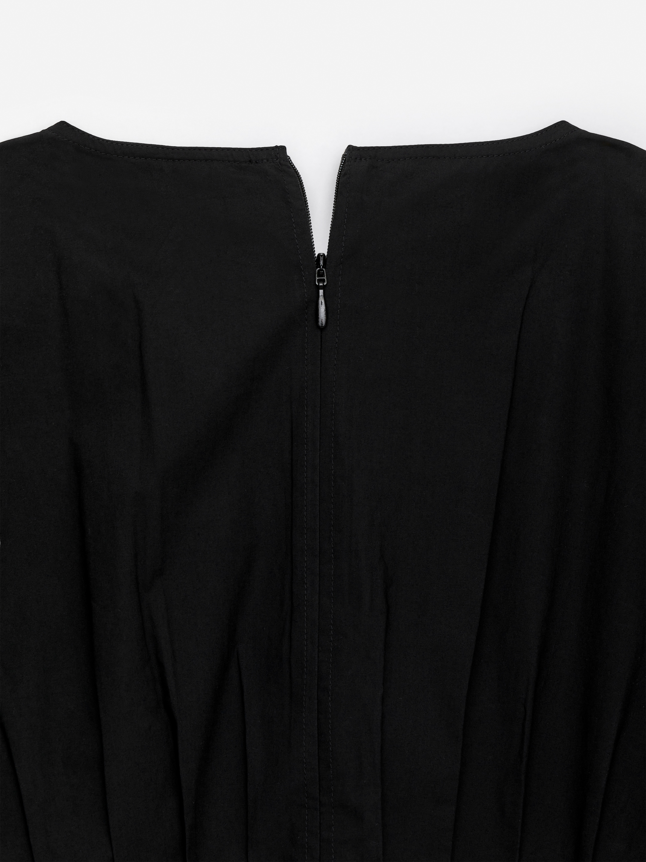 Plissiertes Baumwollkleid - Schwarz - Regular Fit - Damen - StillMedia/DescriptiveDetail - 1