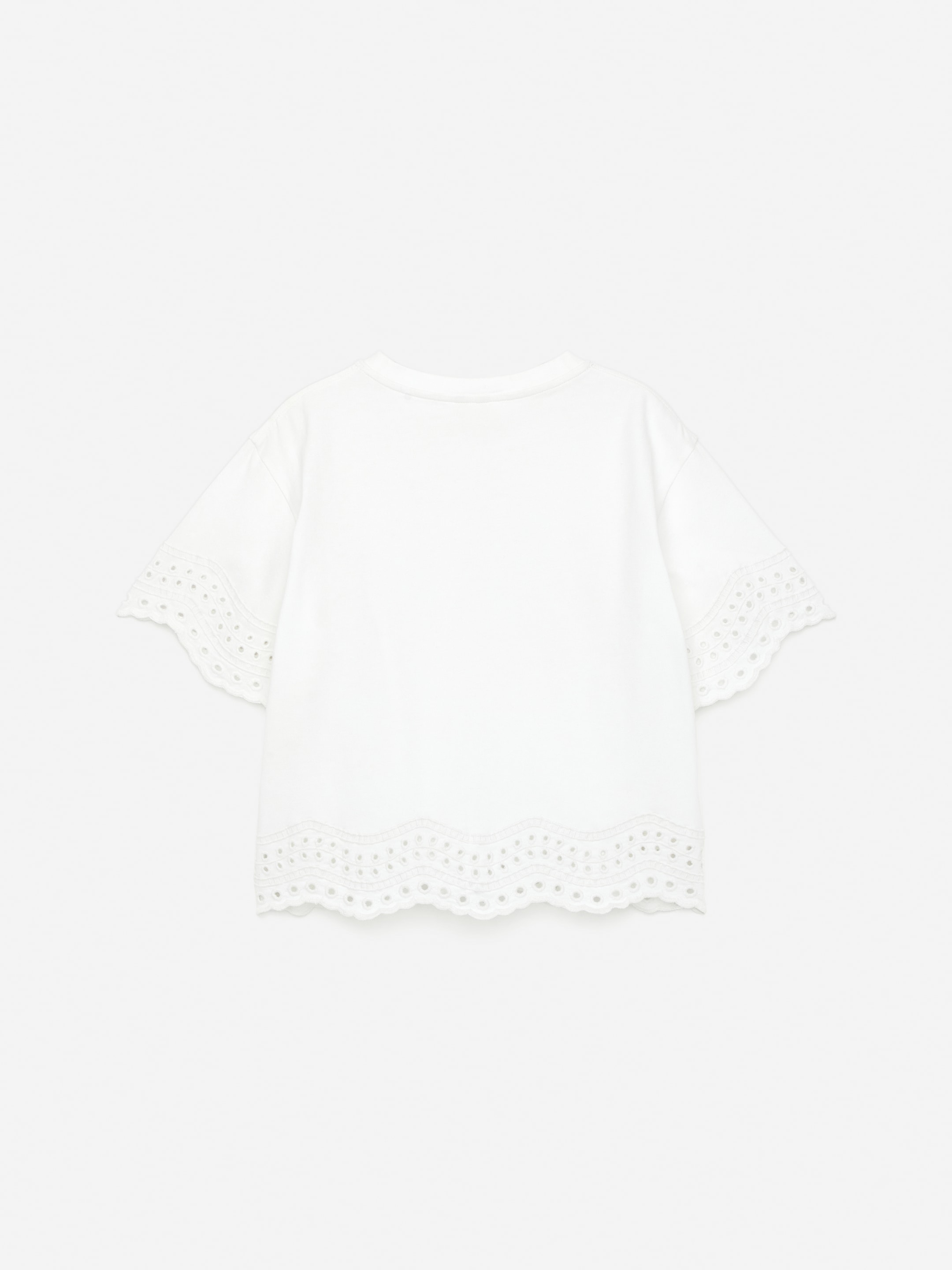 Visa större bild: Topp med broderi anglaise - Vit - BARN | H&M SE 2