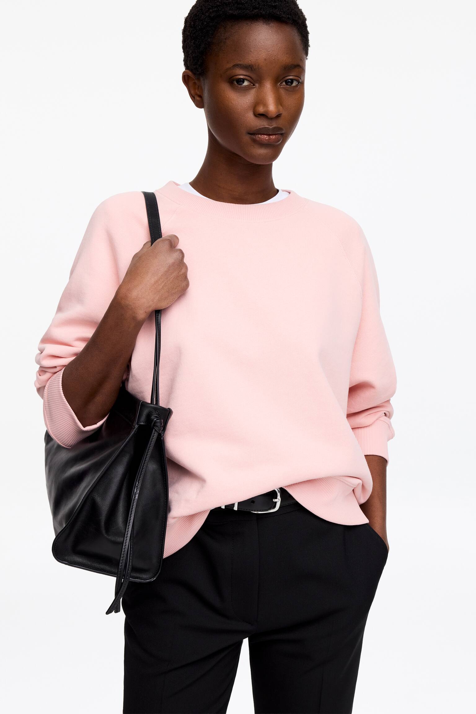 Sweatshirt i French terry - Rosa/Brun/Blå/Mörkbrun/Ljusturkos/Gråmelerad/Röd/Ljusbeige - 6