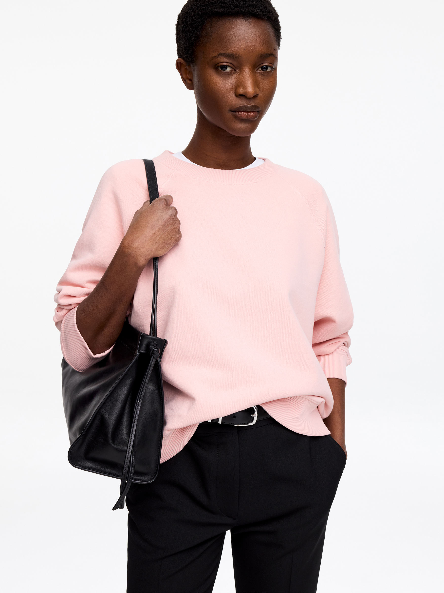 Bluza z tkaniny frotte - Różowy - Fason normalny - Women - StillMedia/Lookbook - 6