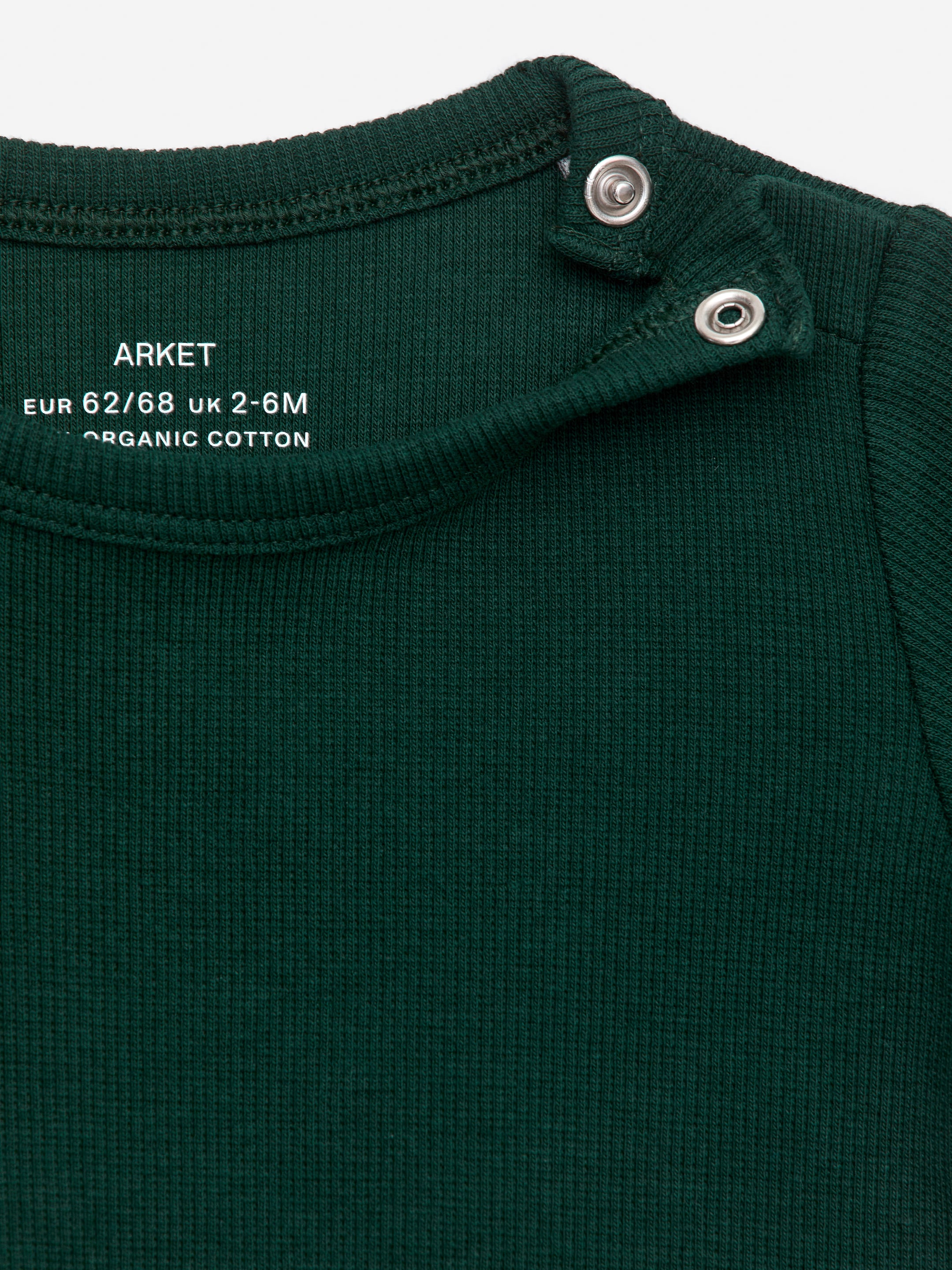 Zobrazit větší obrázek: Žebrované body s dlouhým rukávem - Tmavě zelená - DĚTI | H&M CZ 3