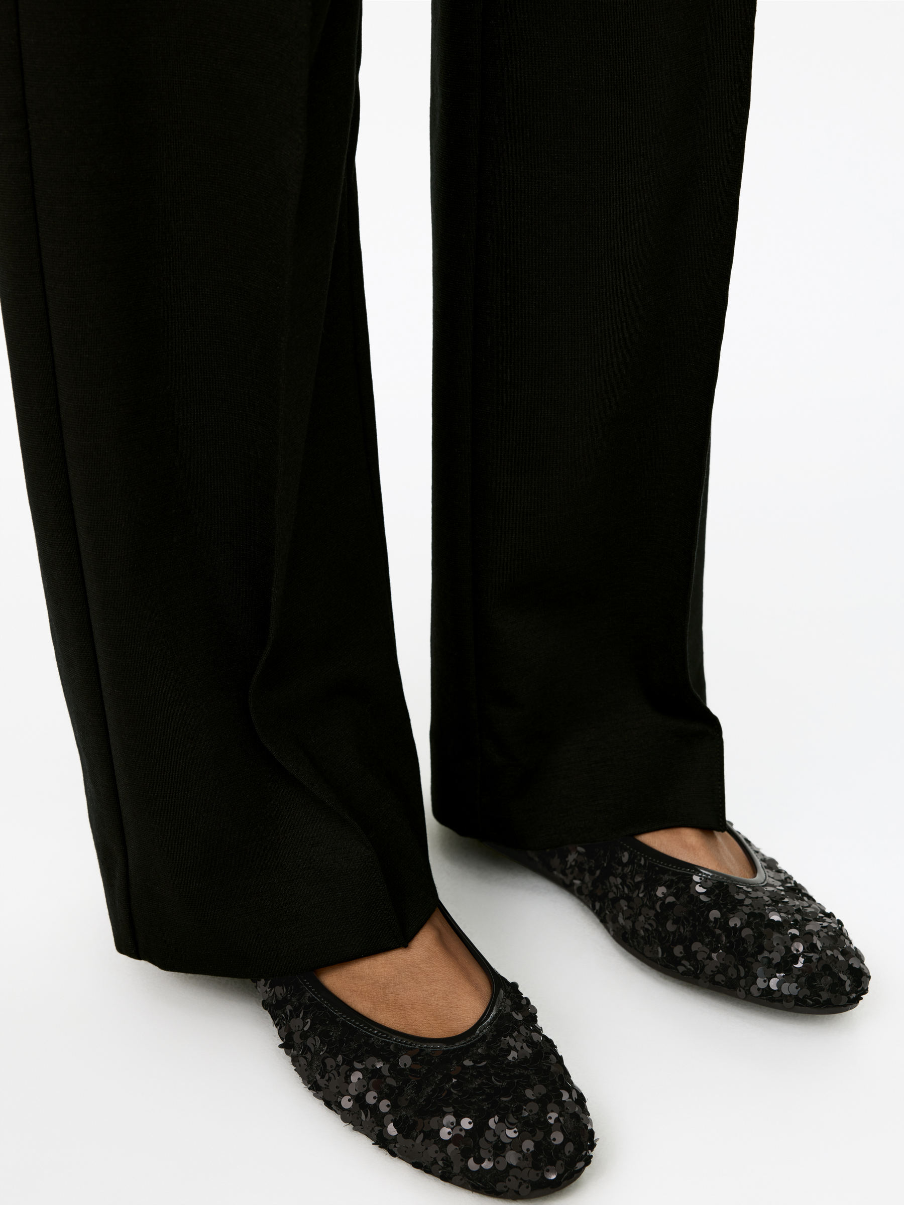 Sequin Ballet Flats - Black - Women - StillMedia/Lookbook - 7