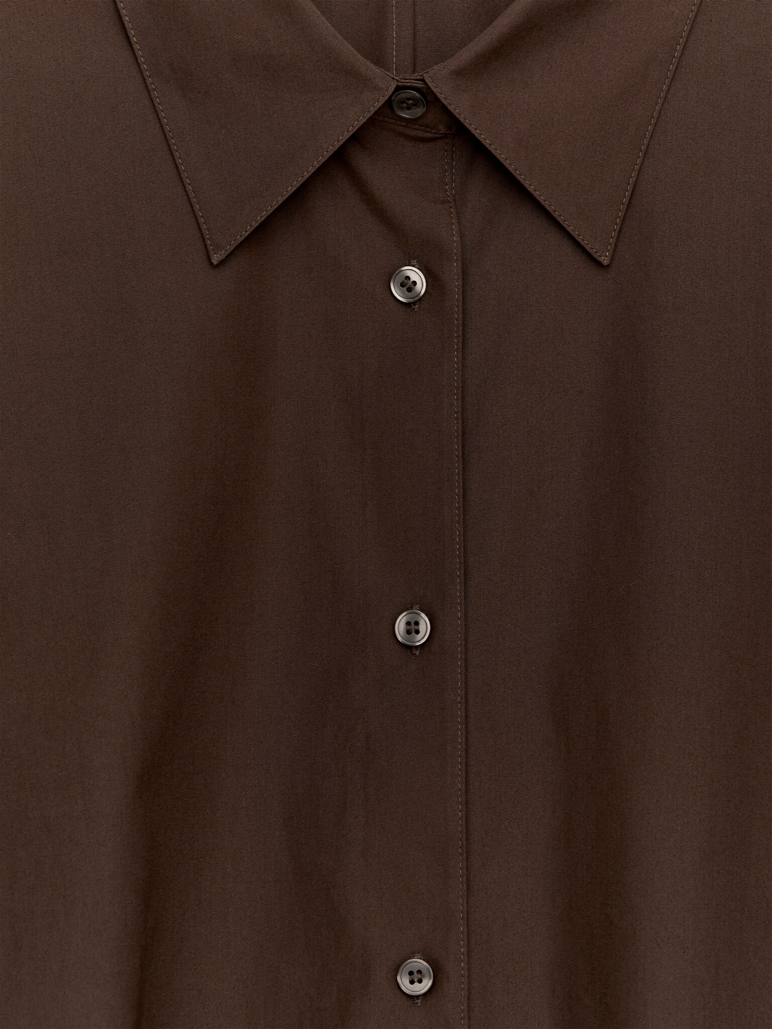 Szmizjerka oversize - Ciemnobrązowy/Beżowy/Biały - 6