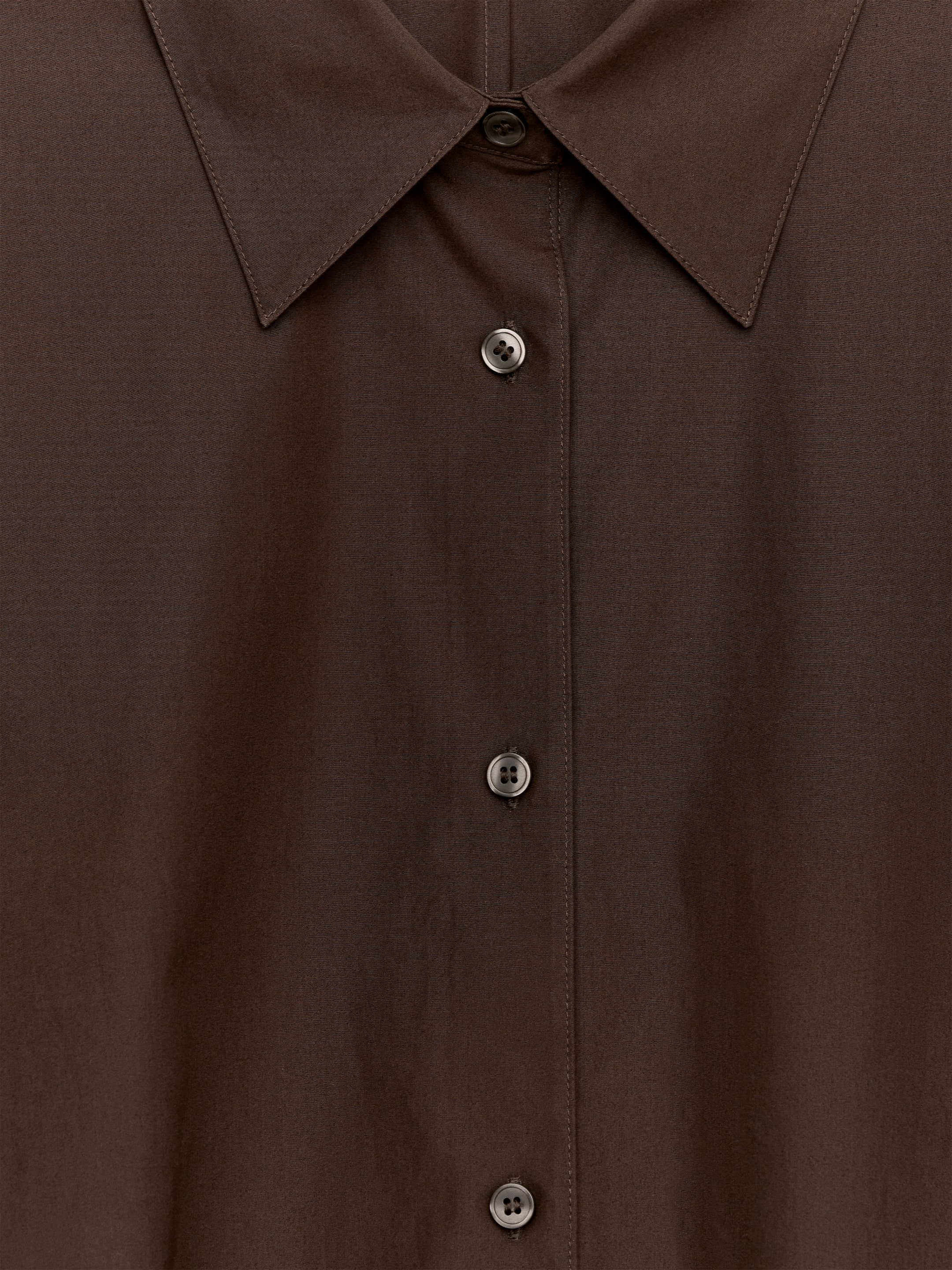 Oversized Shirt Dress - Dark Brown - Oversized - Women - StillMedia/DescriptiveDetail - 1