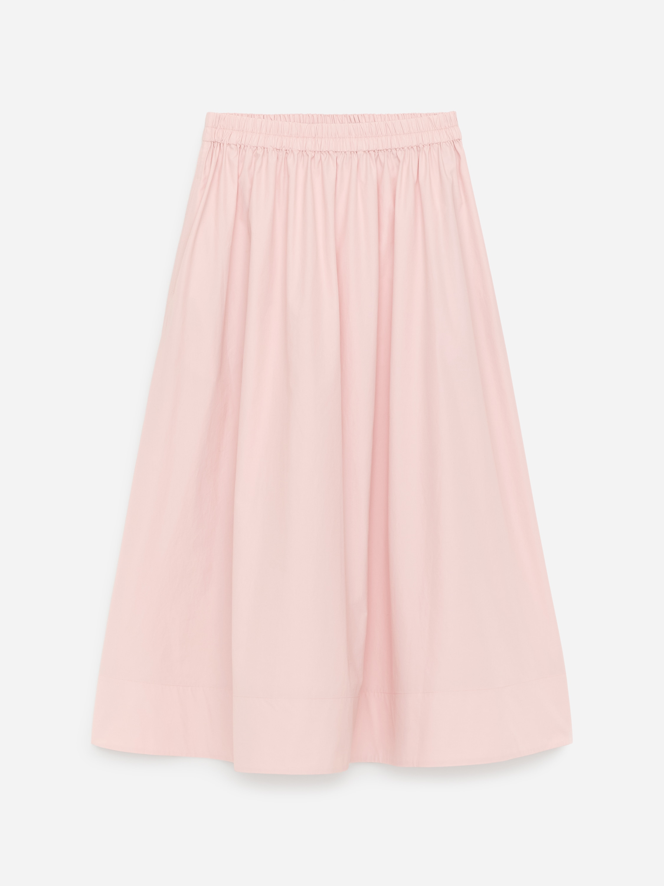 Jupe midi en coton - Rose/Bleu foncé