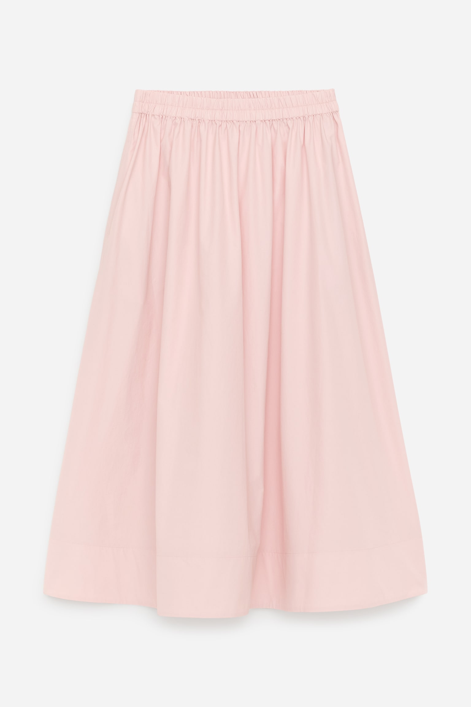 Jupe midi en coton - Rose/Bleu foncé - 2