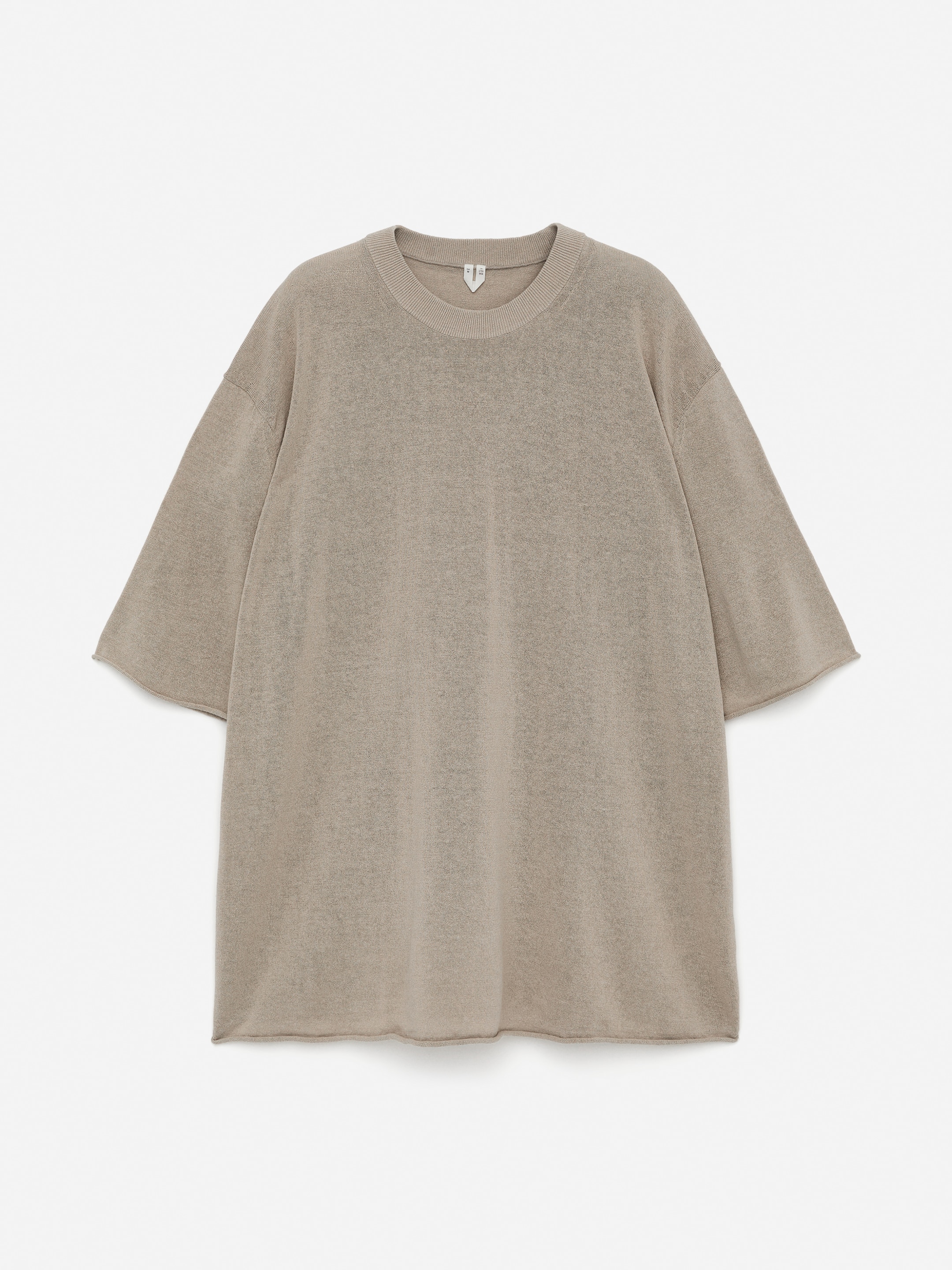Camiseta en mezcla de lino y algodón-#B2A890-14957