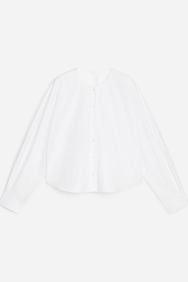Chemise en popeline de coton - Blanc - 1