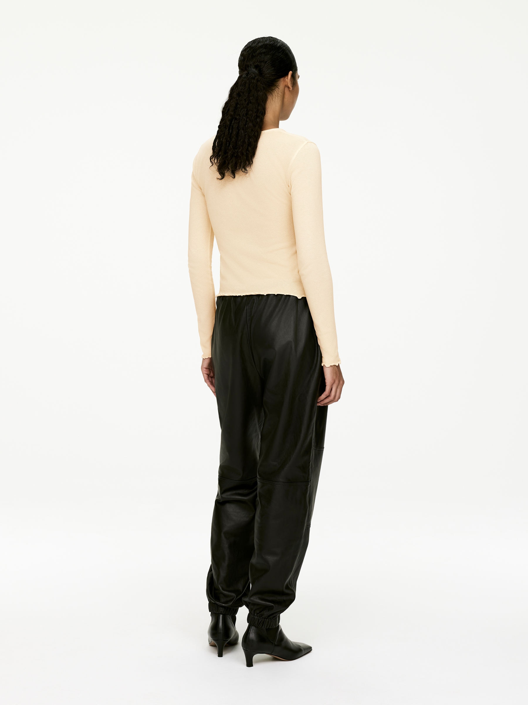 Mesh Top - Off White - Slim fit - Women - StillMedia/Lookbook - 6