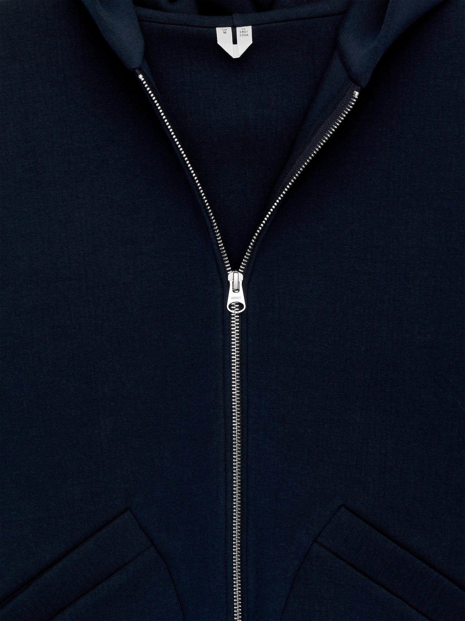 Sweat à capuche zippé en néoprène - Bleu foncé/Gris chiné/Rouge foncé - 4
