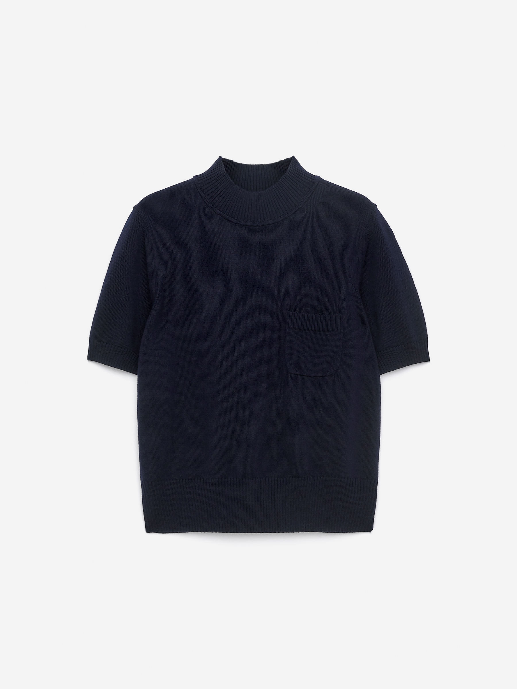 Short-Sleeve Merino Jumper-#0A041F-16458