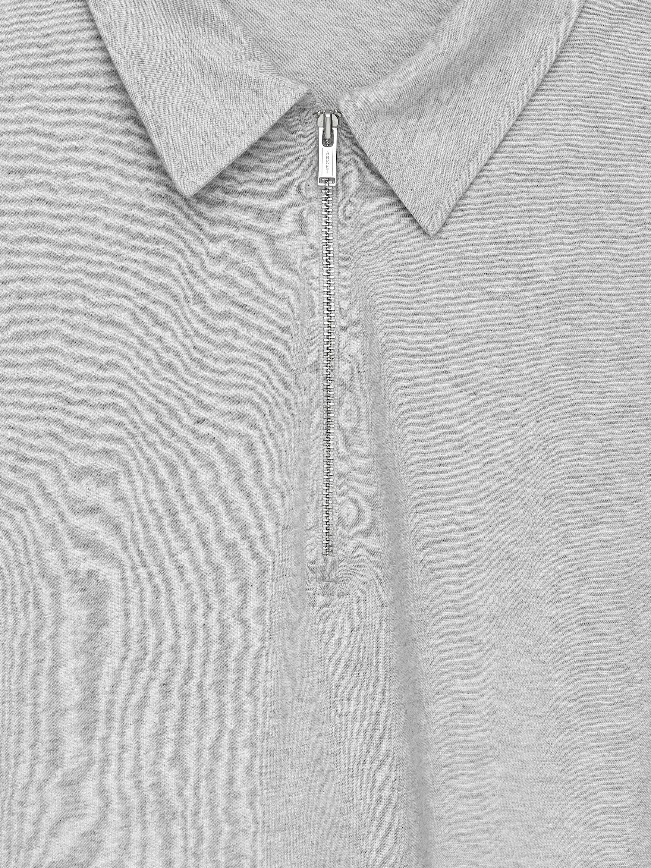 Top con media cremallera - Gris jaspeado - Corte ajustado - Women - StillMedia/DescriptiveDetail - 1