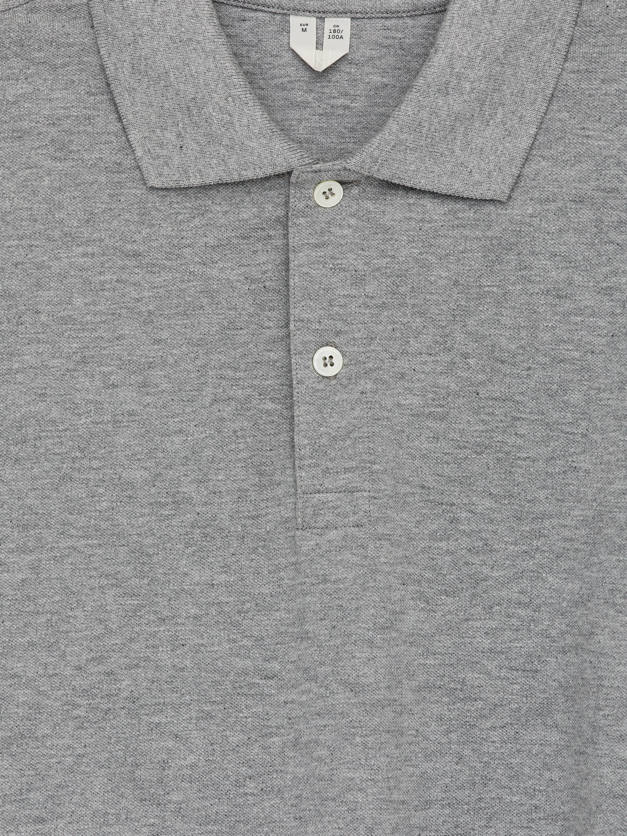 Piqué Polo Shirt - Grey Melange - Regular fit - Men - StillMedia/DescriptiveDetail - 2