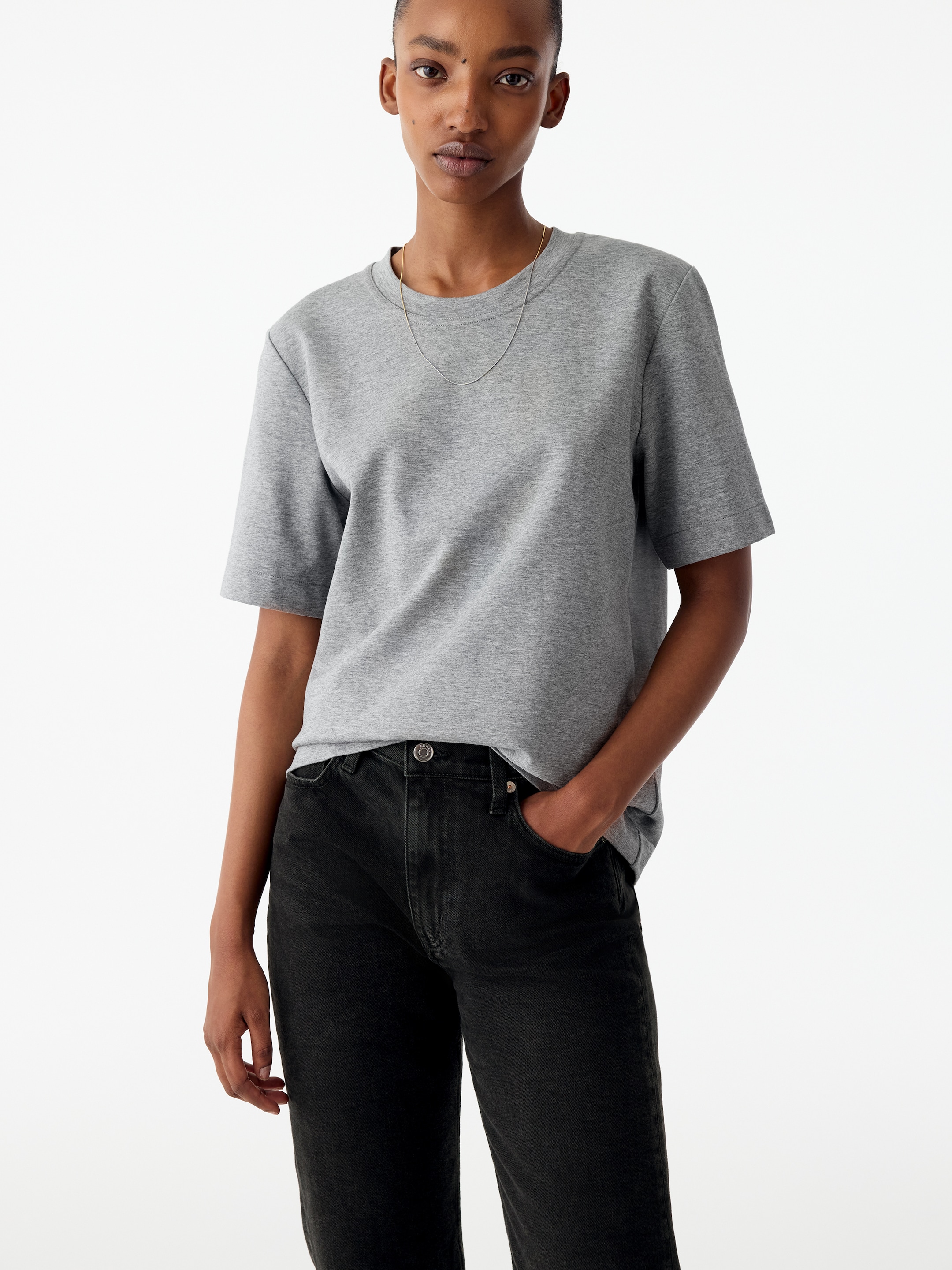Jean slim raccourci JADE - Noir délavé - Slim fit - women - StillMedia/Lookbook - 14