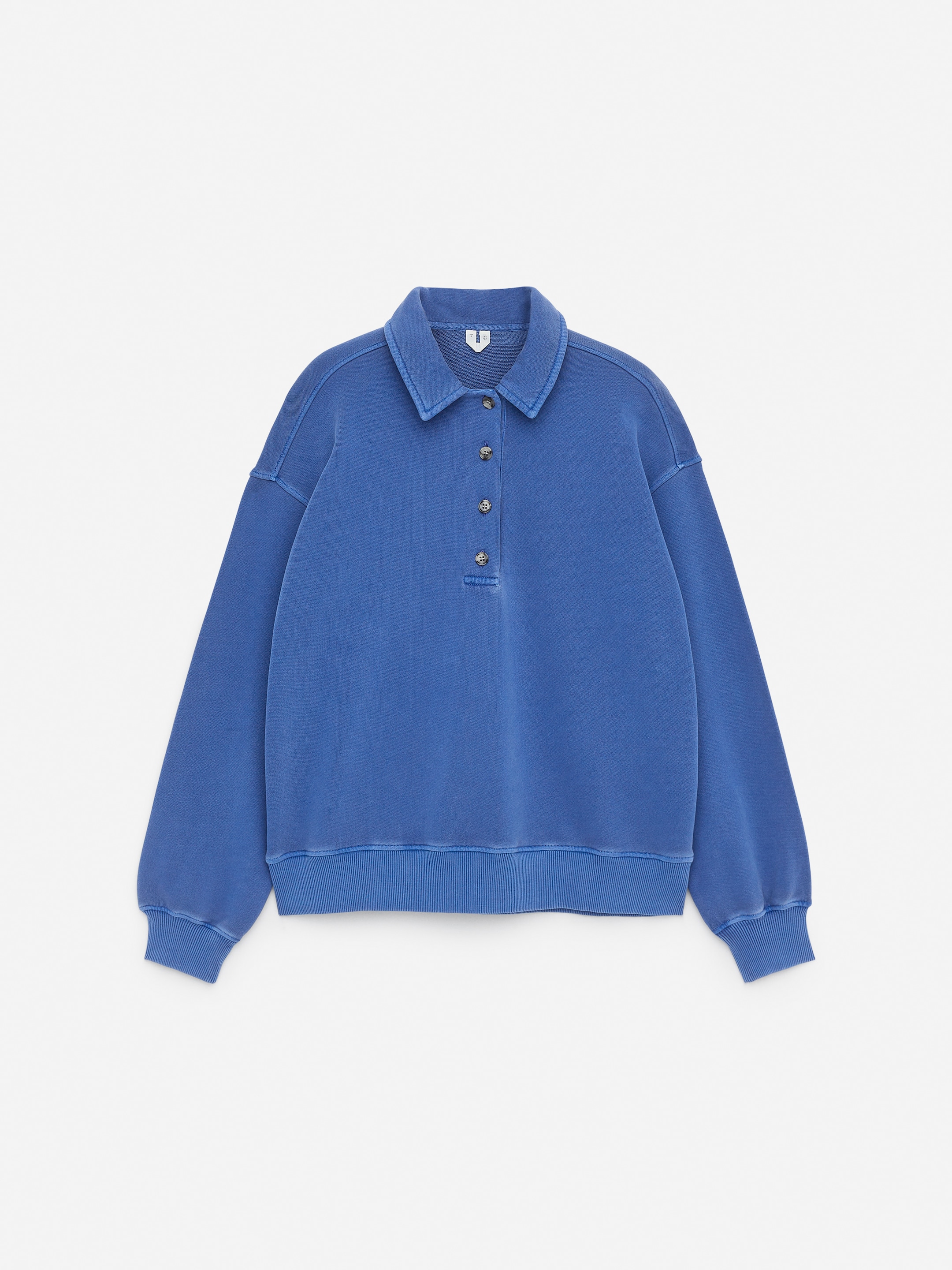 Koszulka polo z tkaniny frotté-Blue-14225