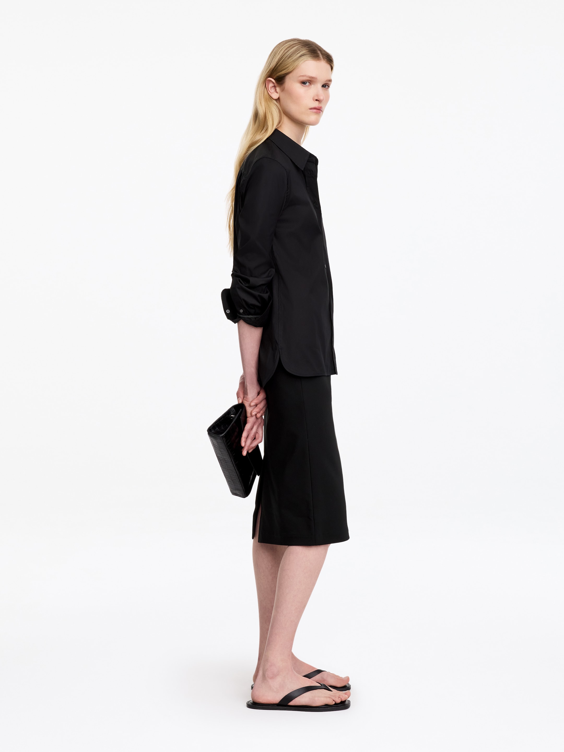 Slim-Fit Pencil Skirt - Black - Slim fit - women - StillMedia/Lookbook - 4