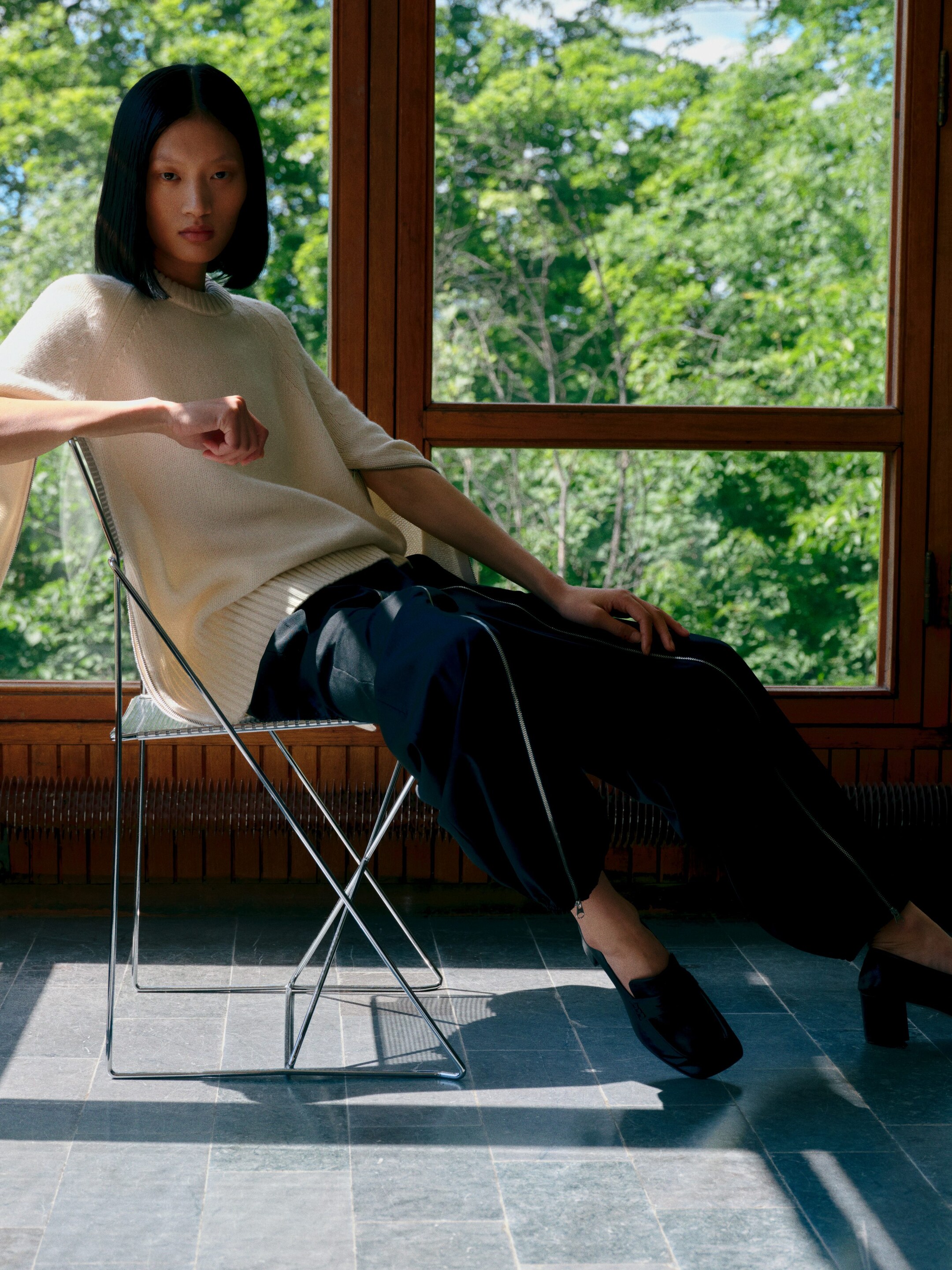 Größeres Bild anzeigen: Wollpullover mit Reißverschlüssen - Cremeweiß - Ladies | H&M AT 8