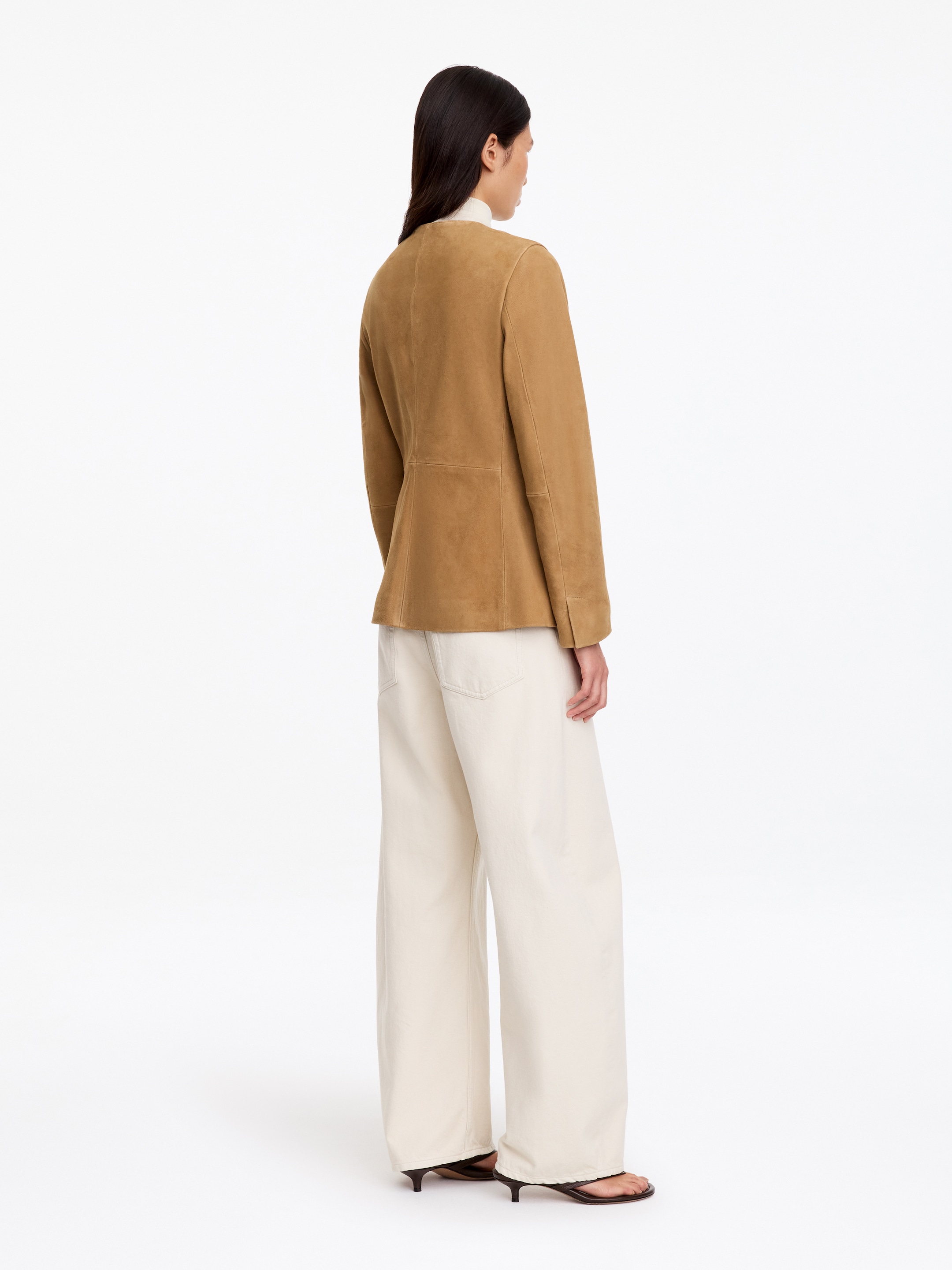 Giacca in pelle scamosciata - Beige - Regular fit - women - StillMedia/Lookbook - 15