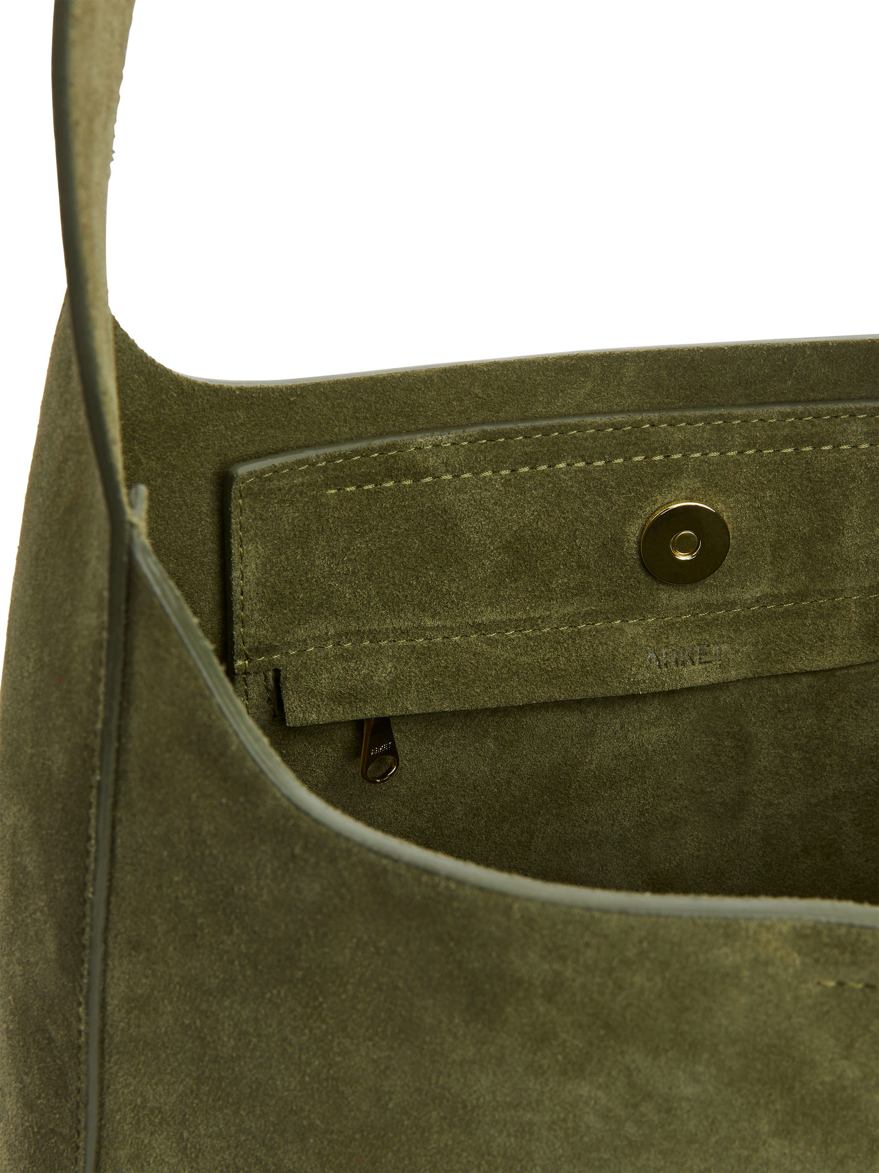 Top-Handle Suede Bag - Khaki Green - Women - StillMedia/DescriptiveDetail - 3
