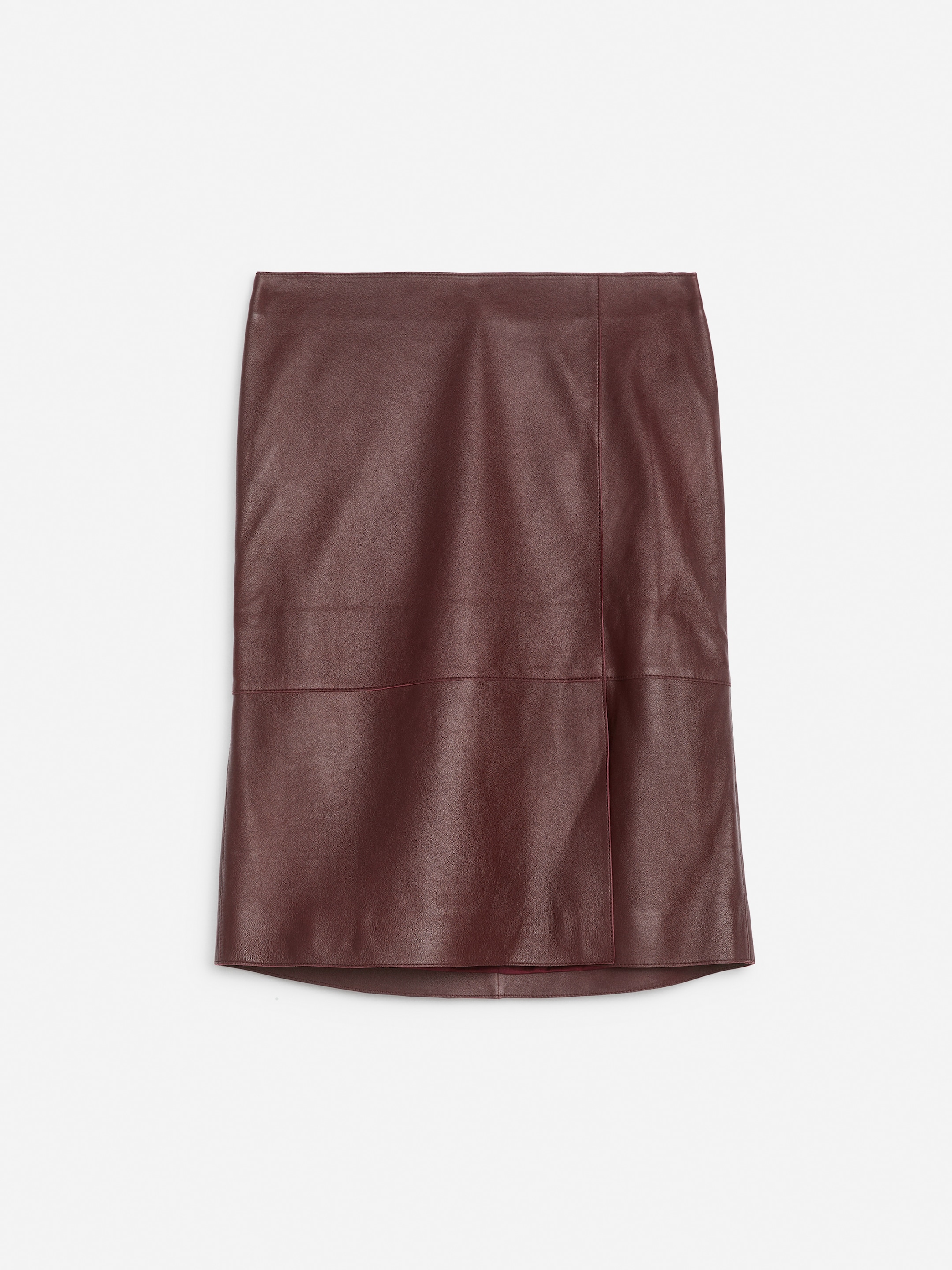 Midi Leather Skirt - Dark Red - Regular fit - Women - StillMedia/DescriptiveStillLife - 1