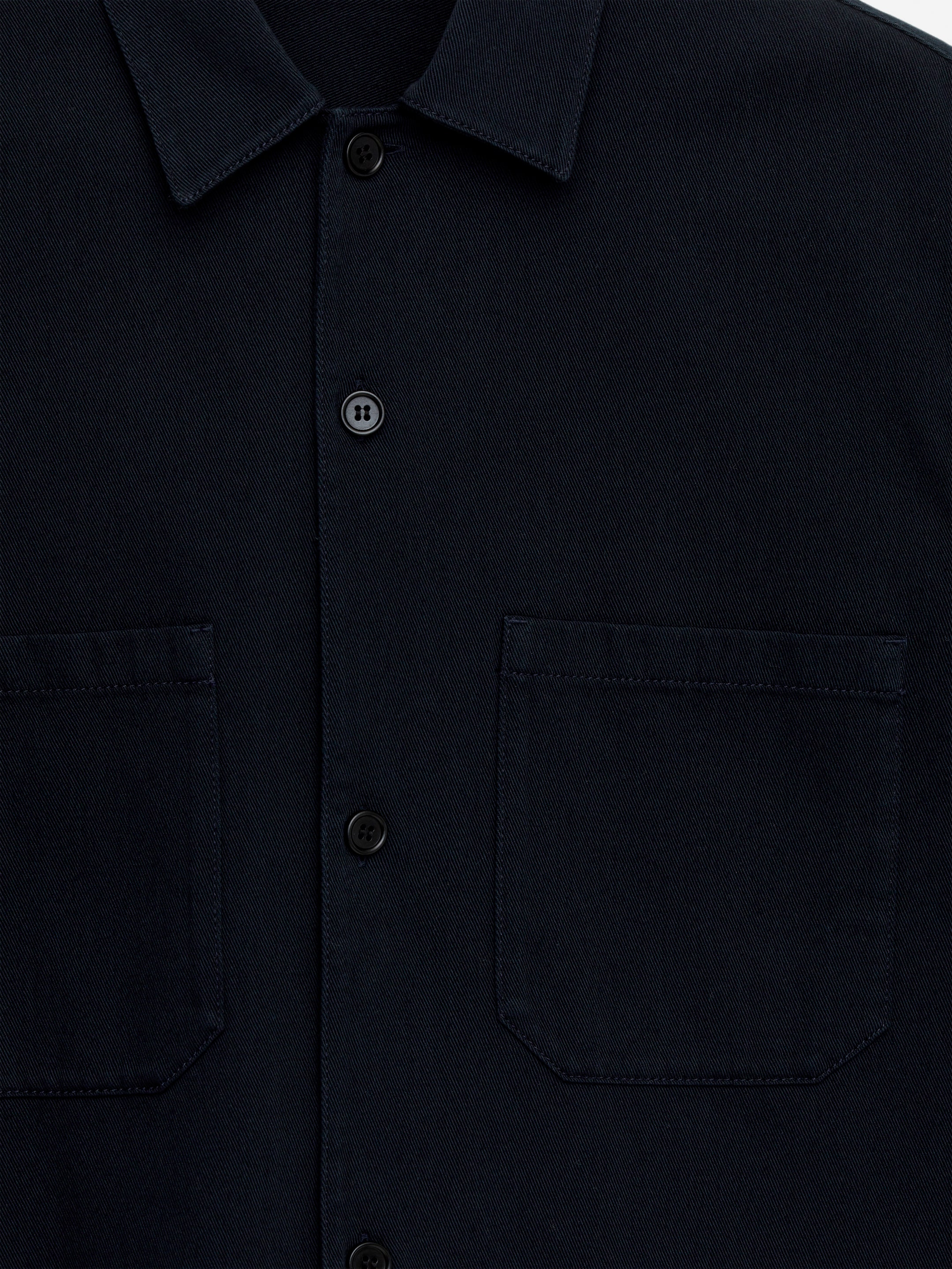 Cotton Twill Overshirt - Dark Blue - Regular fit - Men - StillMedia/DescriptiveDetail - 2