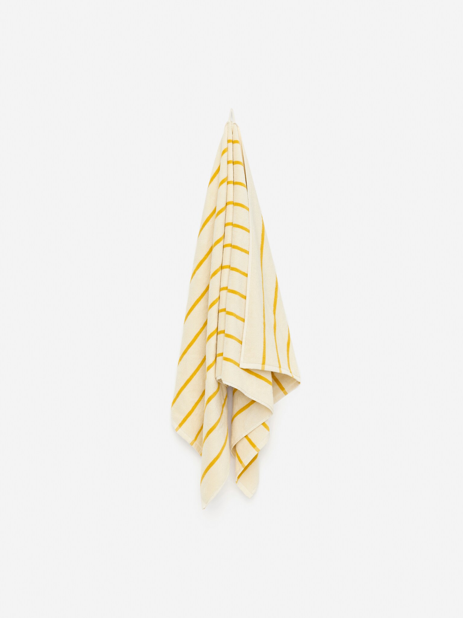 Osuška 80 x 165 cm - Krémová/Žlutá/Modrá/pruhovaná