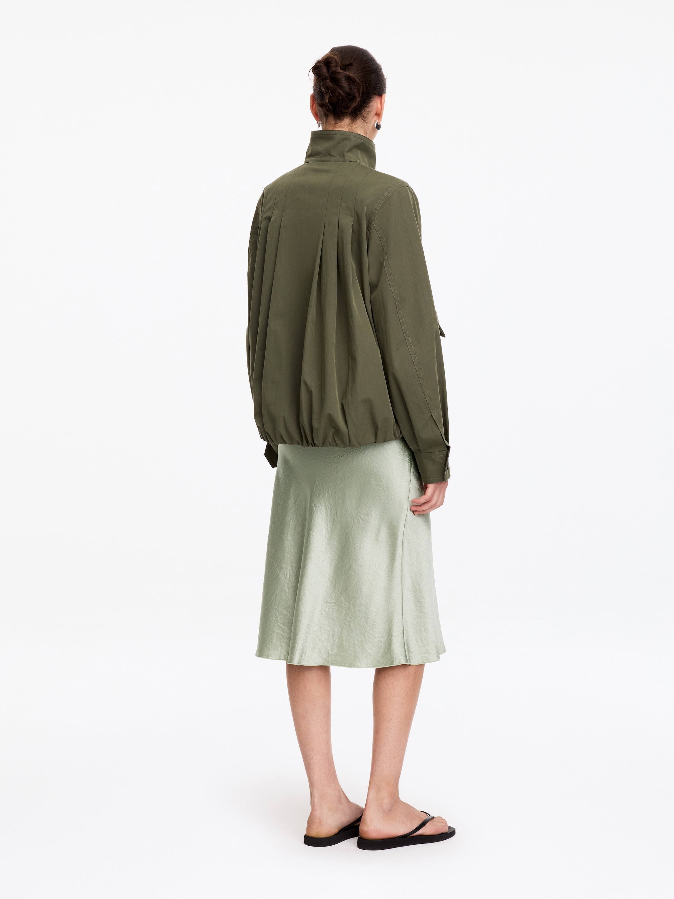 Satin Slip Skirt - Light Green - Regular fit - women - StillMedia/Lookbook - 7