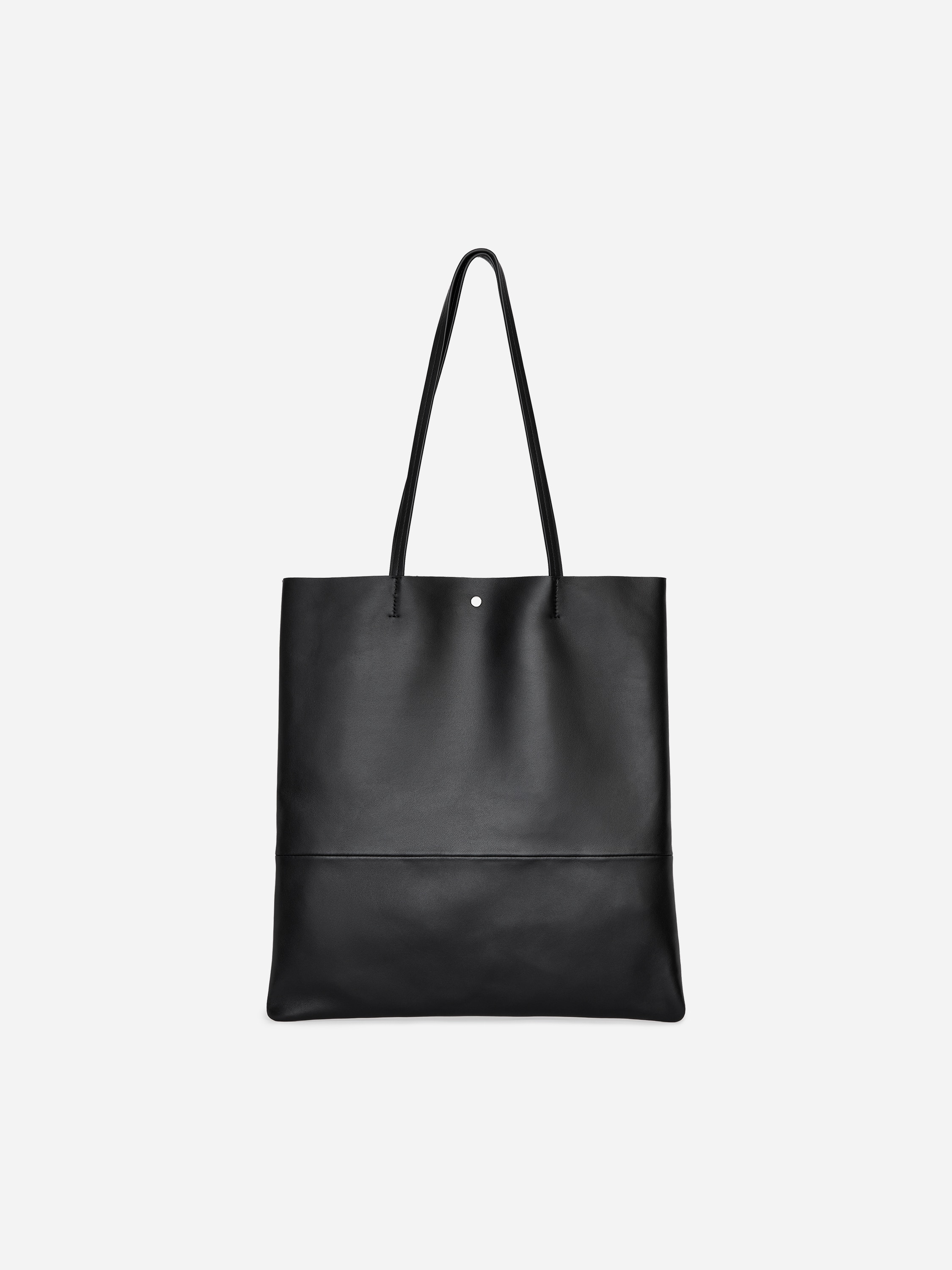 Tragetasche aus Leder - Schwarz
