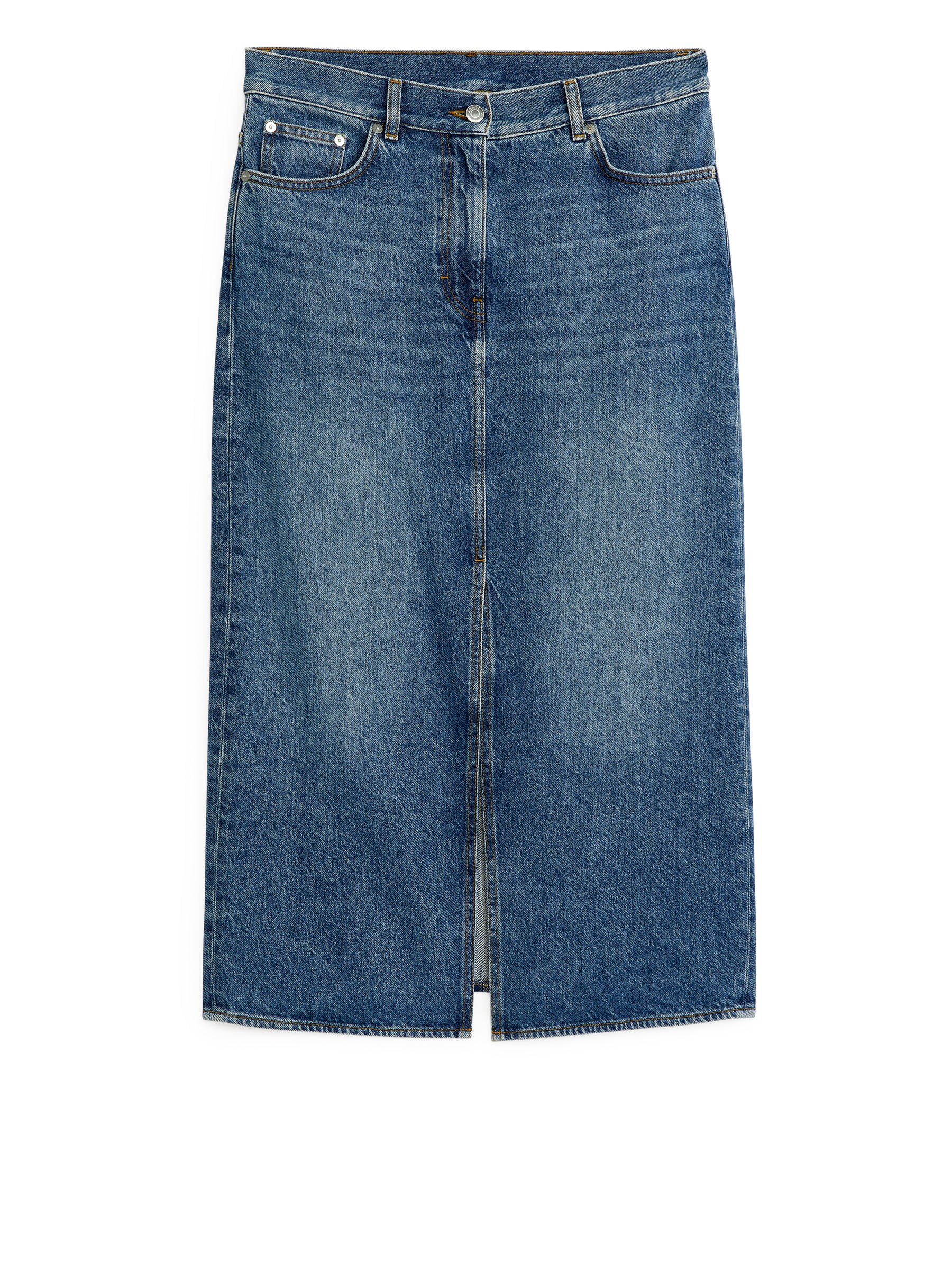 Denim Skirt-#2E3959-4397