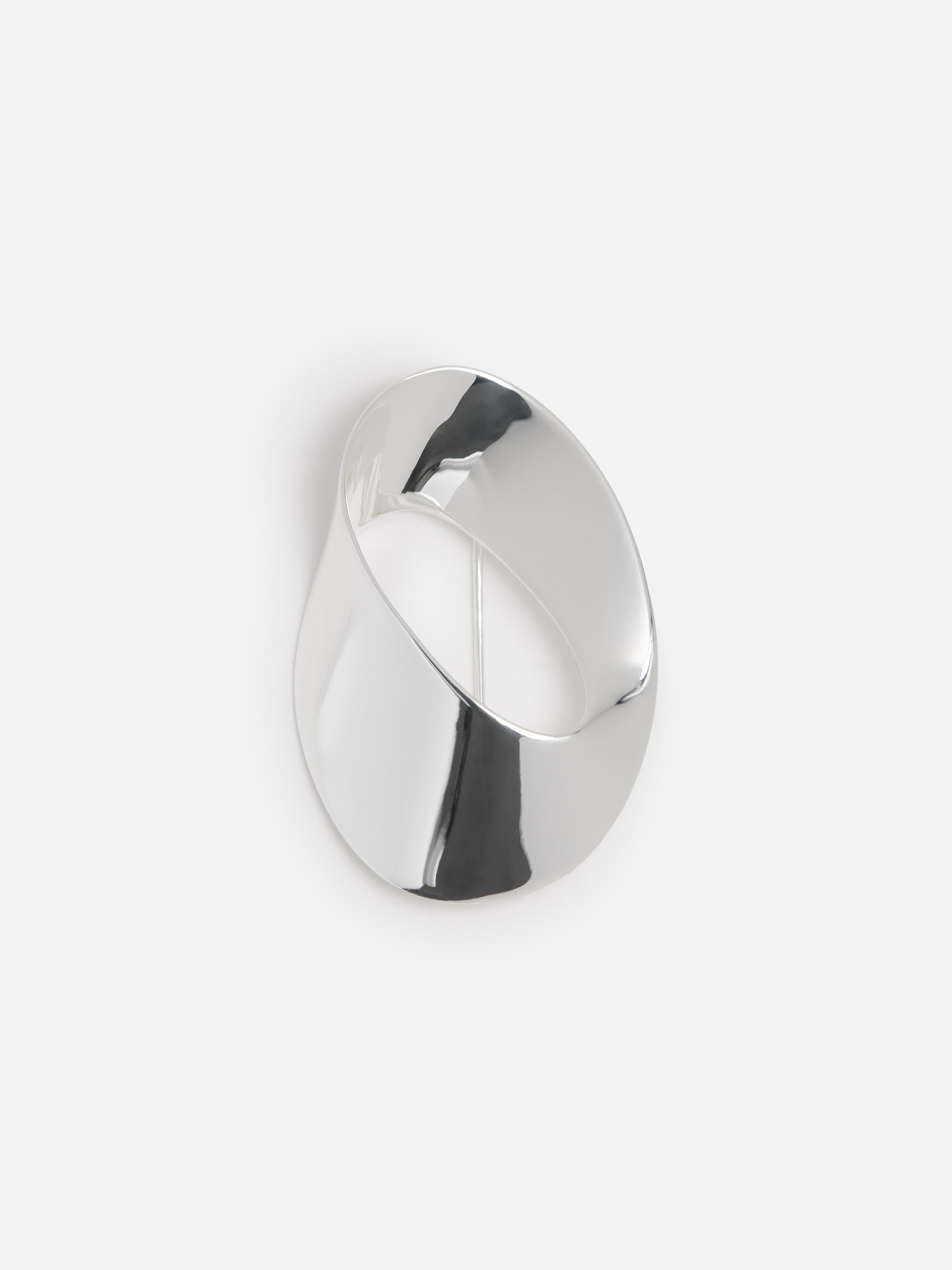 Sculptural Brooch-Silver-coloured-20315