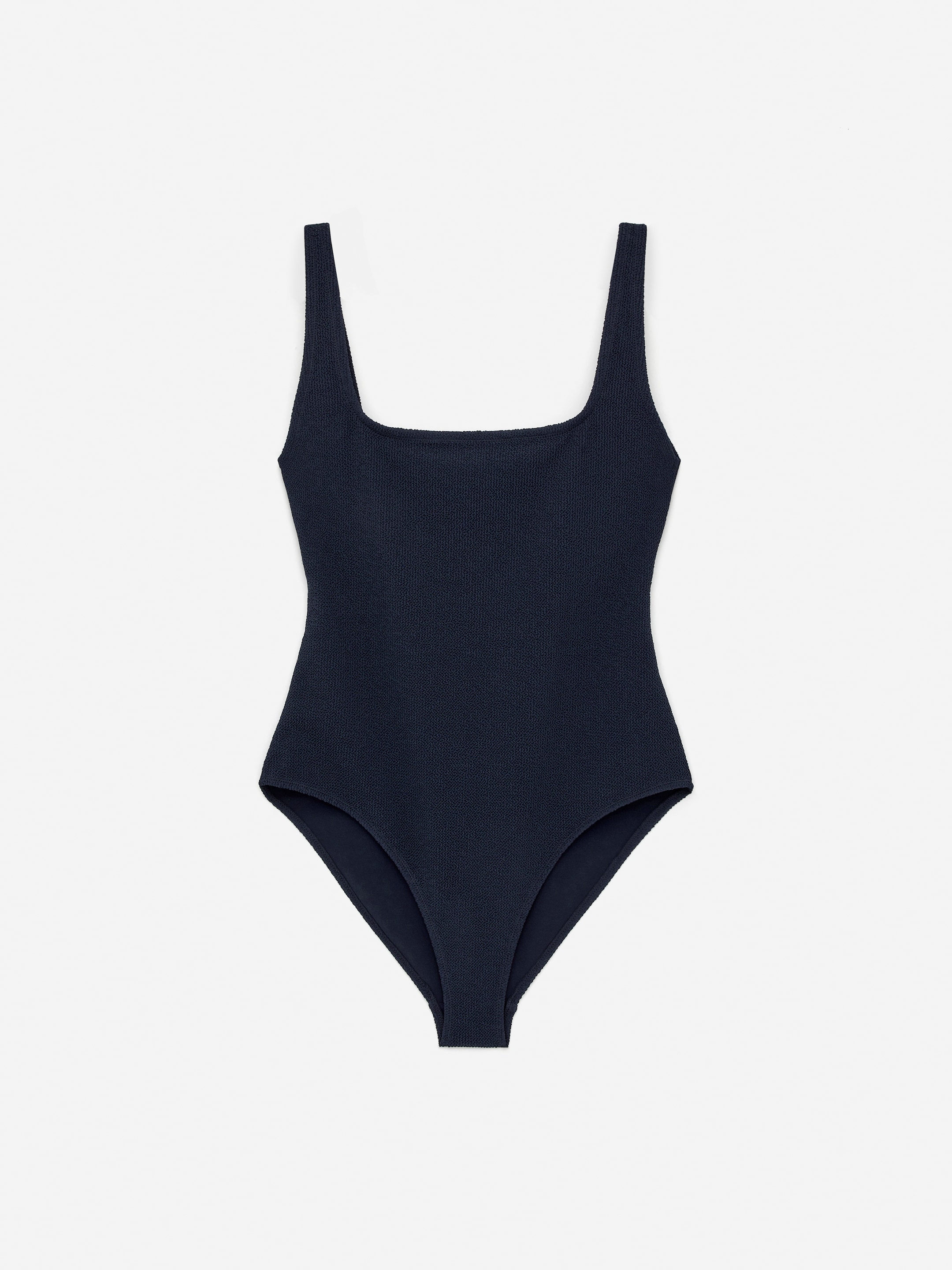 Crinkle Square Neck Swimsuit - Dark Blue - Women - StillMedia/DescriptiveStillLife - 2