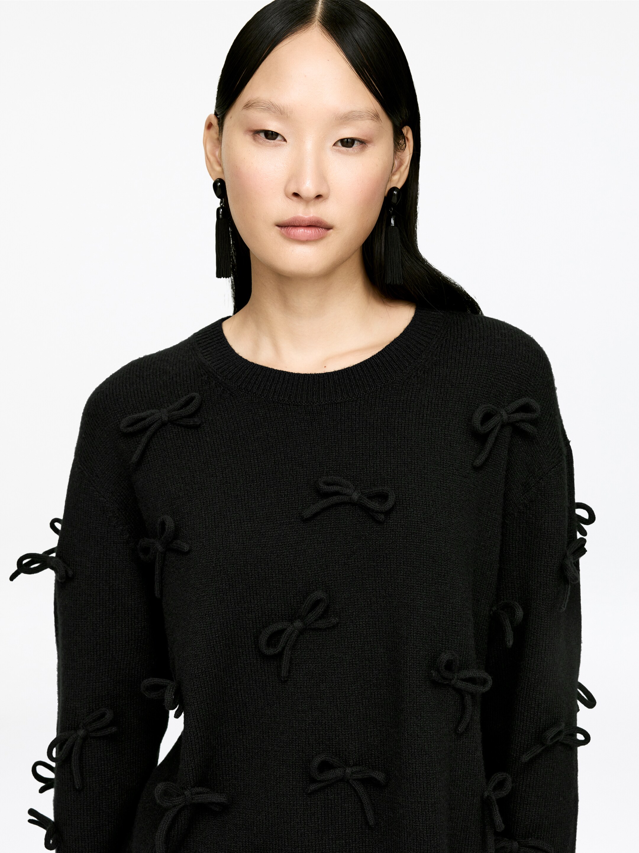 Größeres Bild ansehen: Wollpullover mit Schleifen - Schwarz - Ladies | H&M DE 4