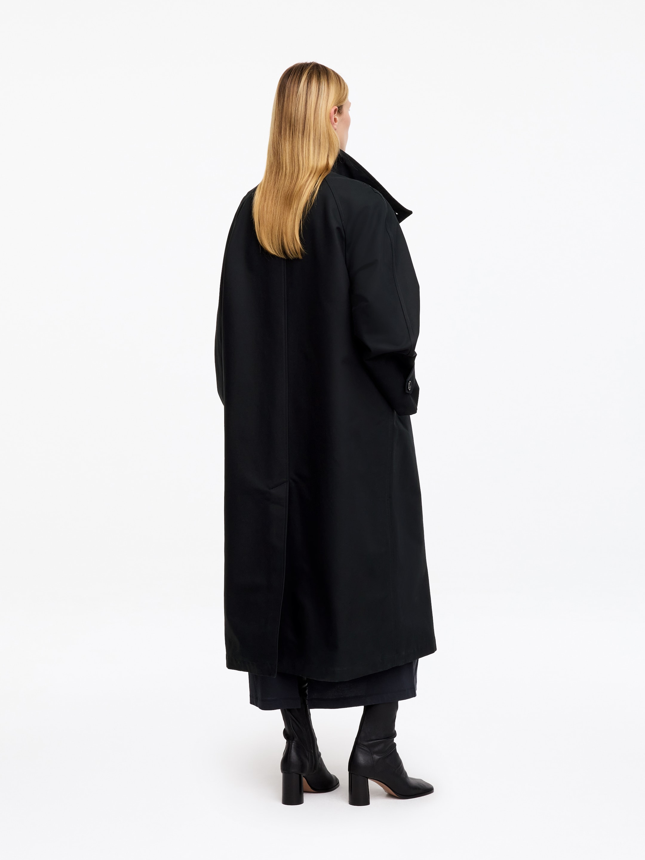Abrigo de algodón con cuello de pana - Negro - Corte estándar - women - StillMedia/Lookbook - 5