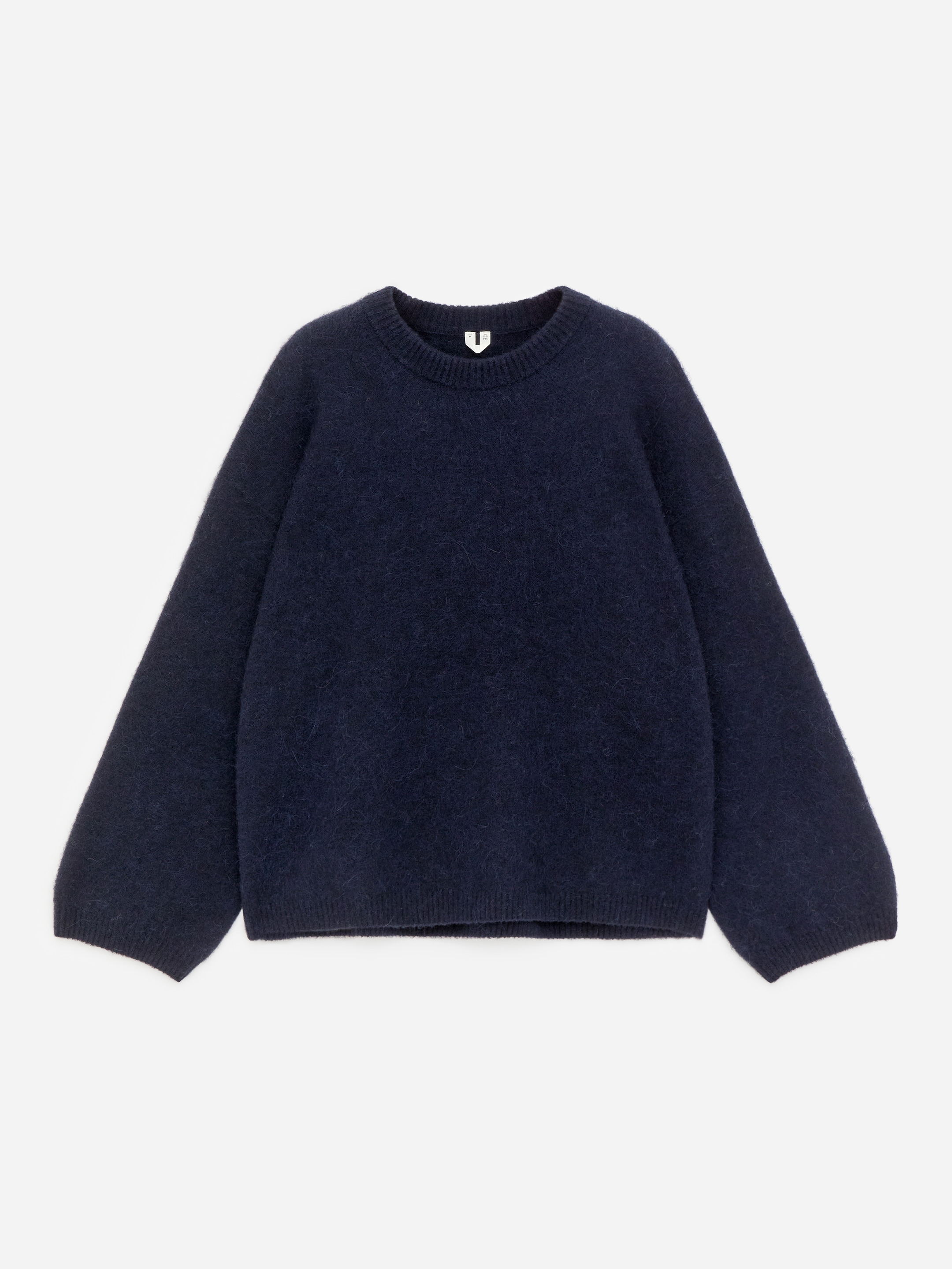 Alpaca-Wool Blend Jumper-Blue-17886