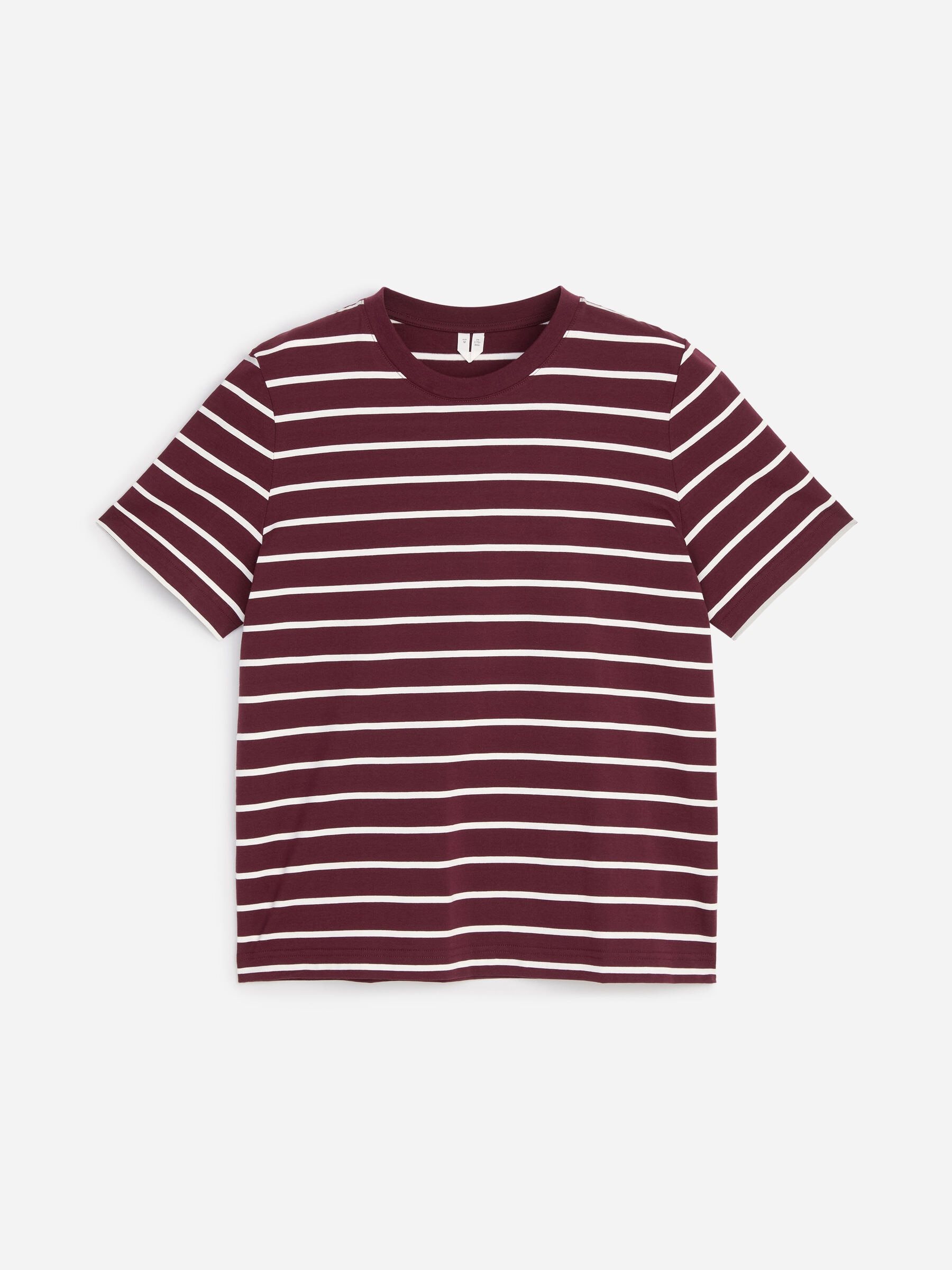 T-shirt signature à manches courtes - Bordeaux/Blanc - Regular fit - Femme - StillMedia/DescriptiveStillLife - 1