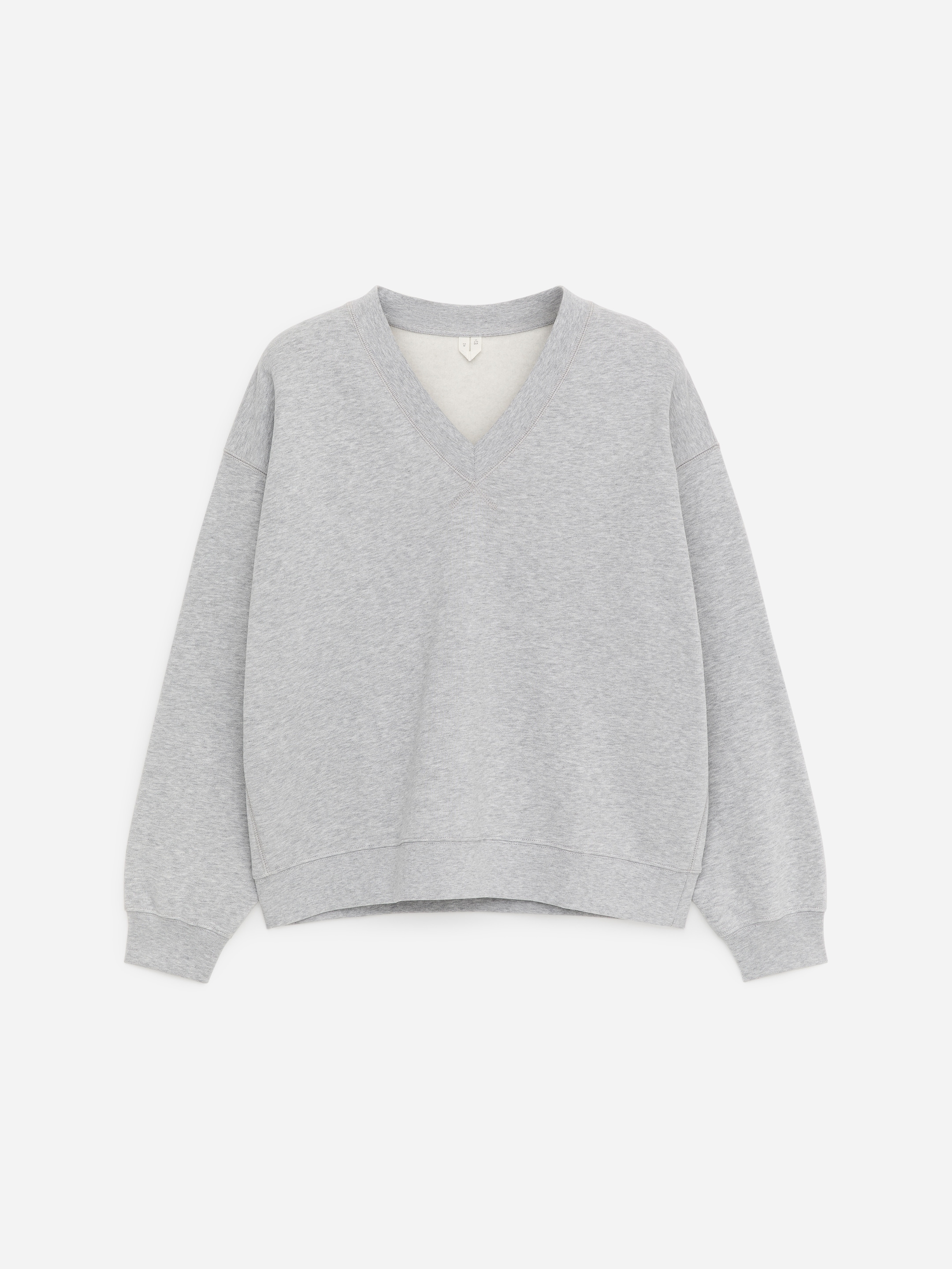V-Neck Sweatshirt-#C0C3C6-18170