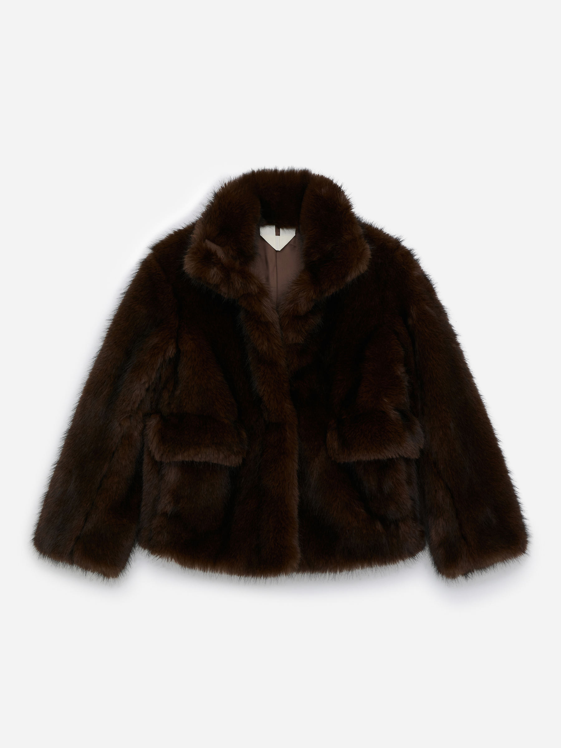 Faux Fur Jacket - Dark Brown - Regular fit - Women - StillMedia/DescriptiveStillLife - 7