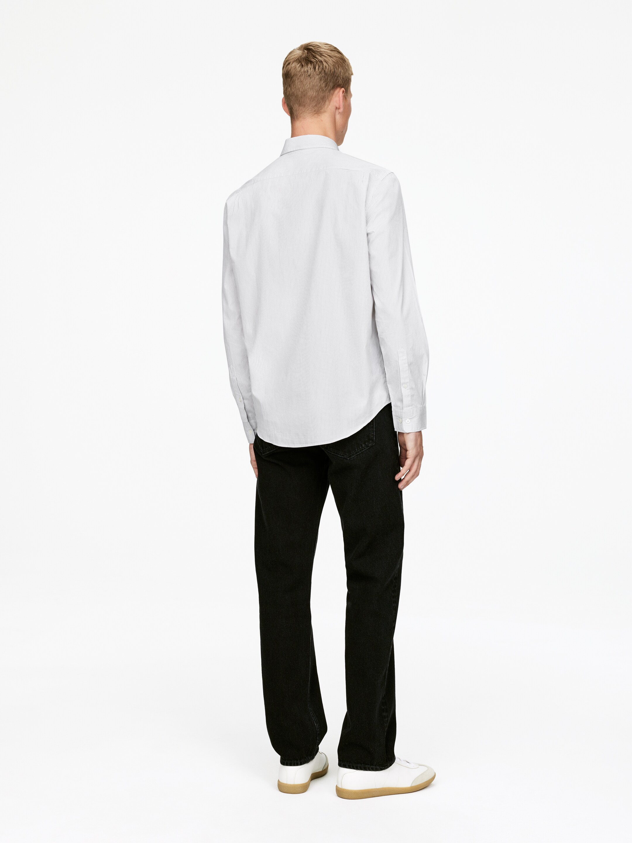 Ver imagen más grande: Camisa de popelina - Azul/blanco roto/negro - HOMBRE | H&M ES 4