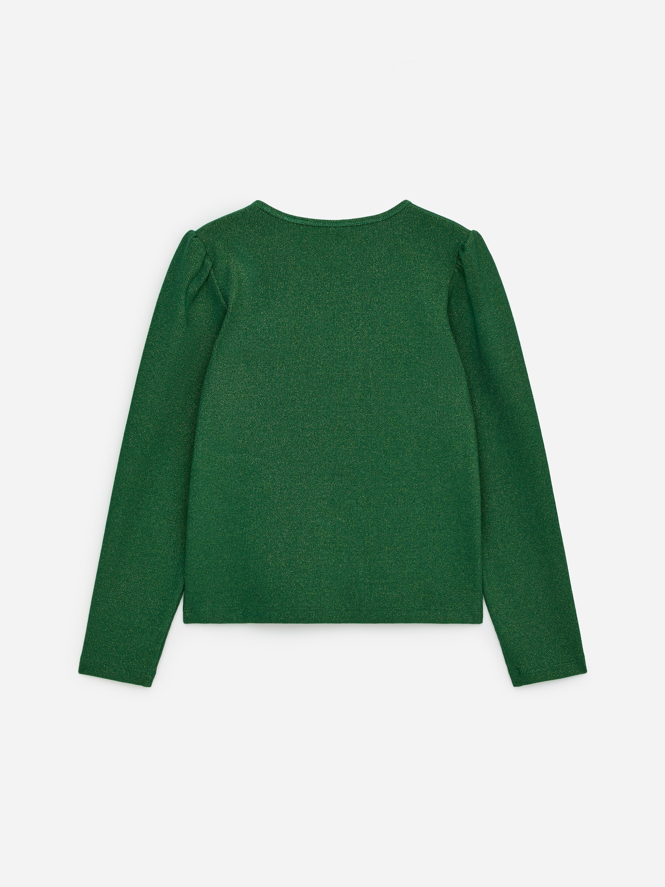 Maglia con maniche a sbuffo e finitura glitterata - Verde - Regular fit - Children - StillMedia/DescriptiveStillLife - 2