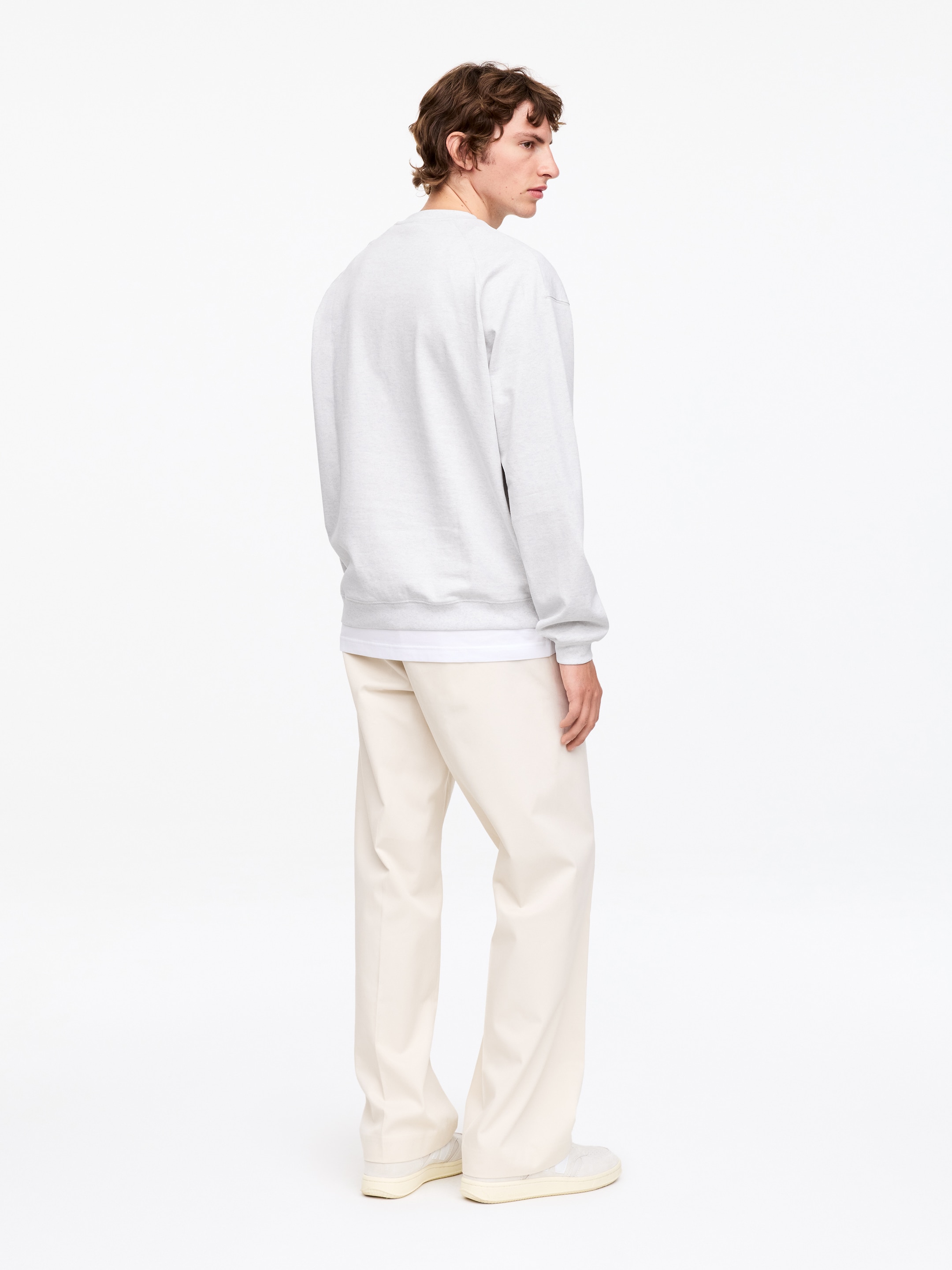 Relaxed Sweatshirt - Grey Melange - Relaxed fit - Men - StillMedia/Lookbook - 5