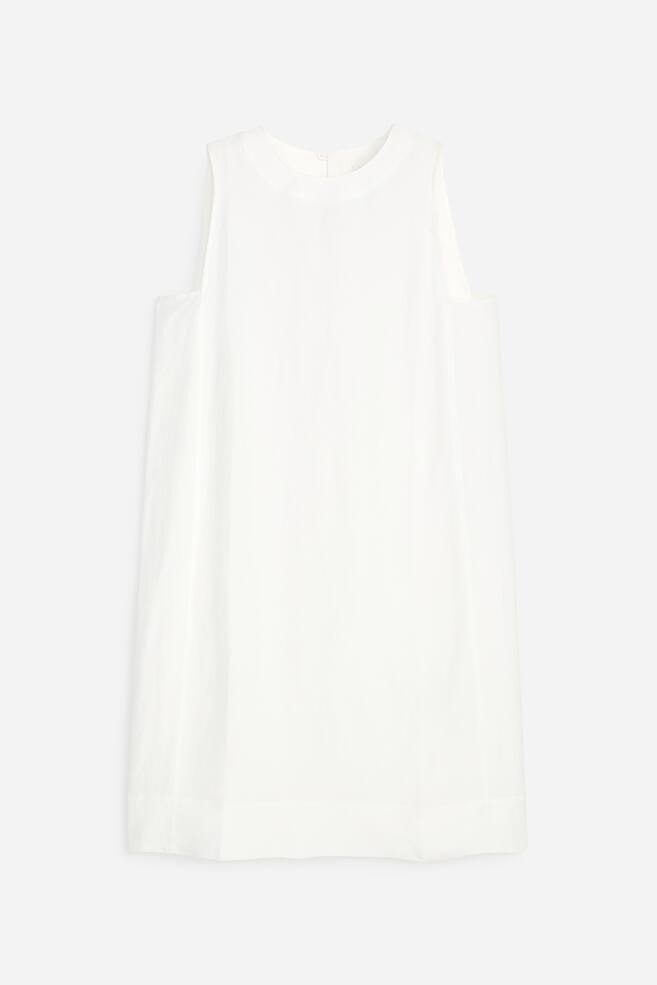 Straight-Cut Mini Dress - White - 1