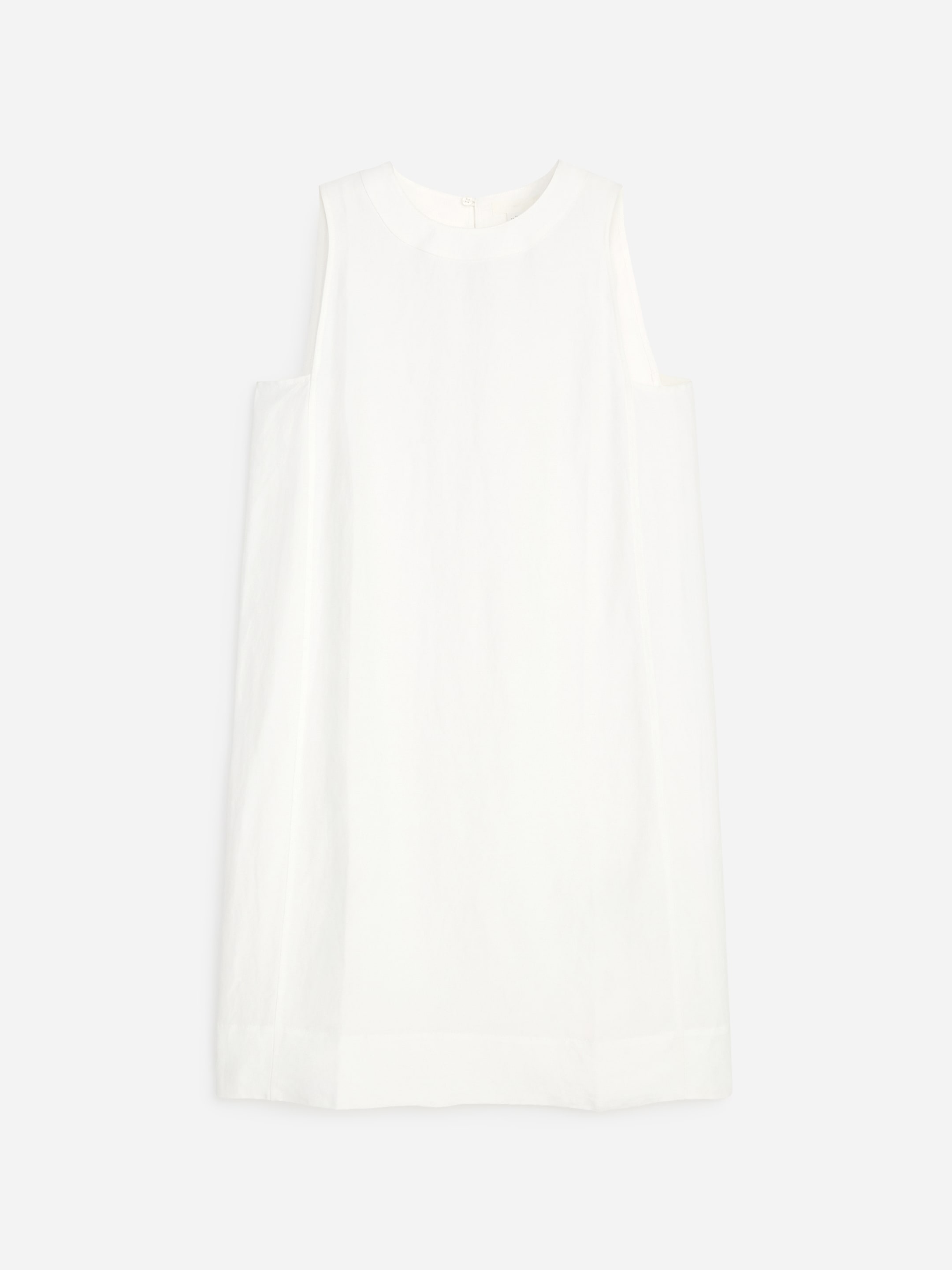 Straight-Cut Mini Dress - White - Oversized - Women - StillMedia/DescriptiveStillLife - 1