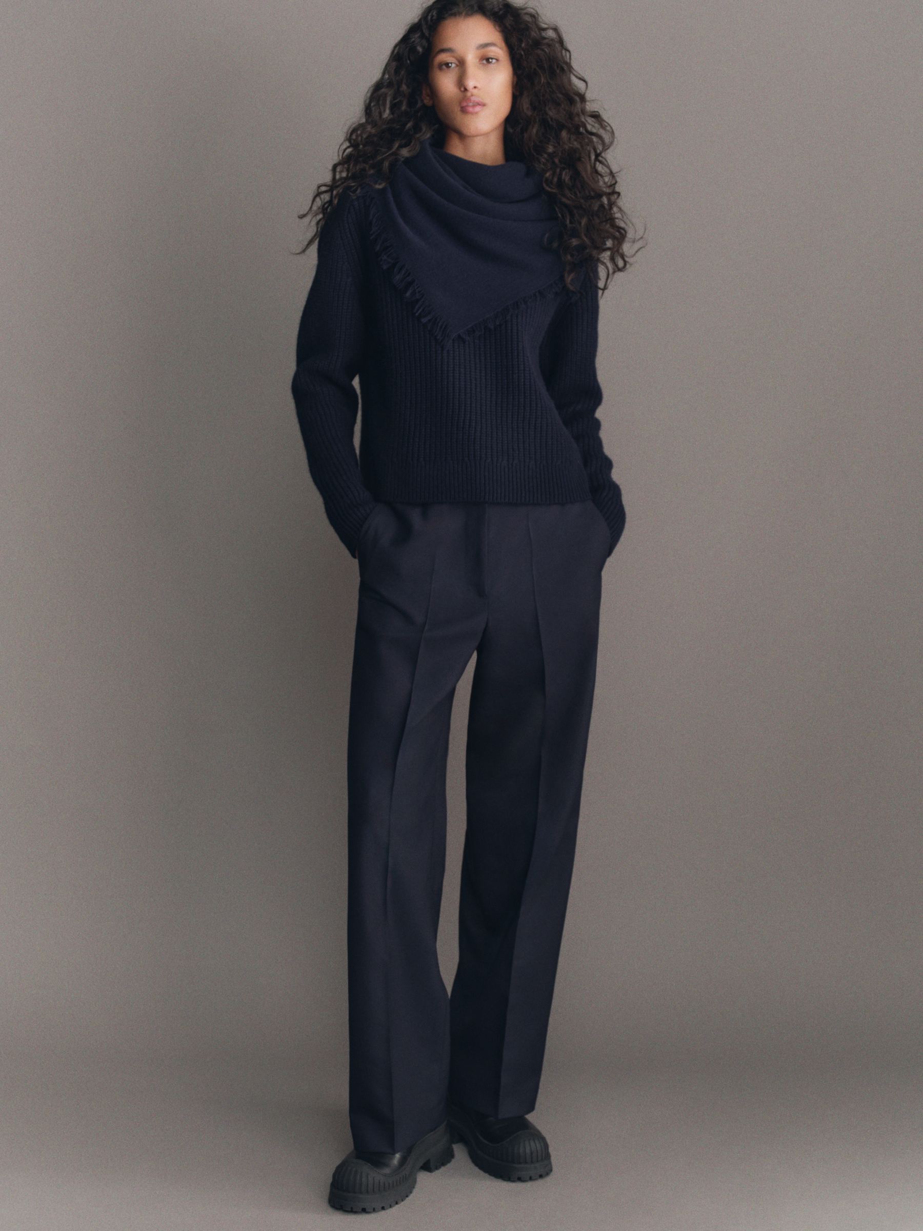 Light Wool Scarf - Dark Blue - Women - StillMedia/Environmental - 1