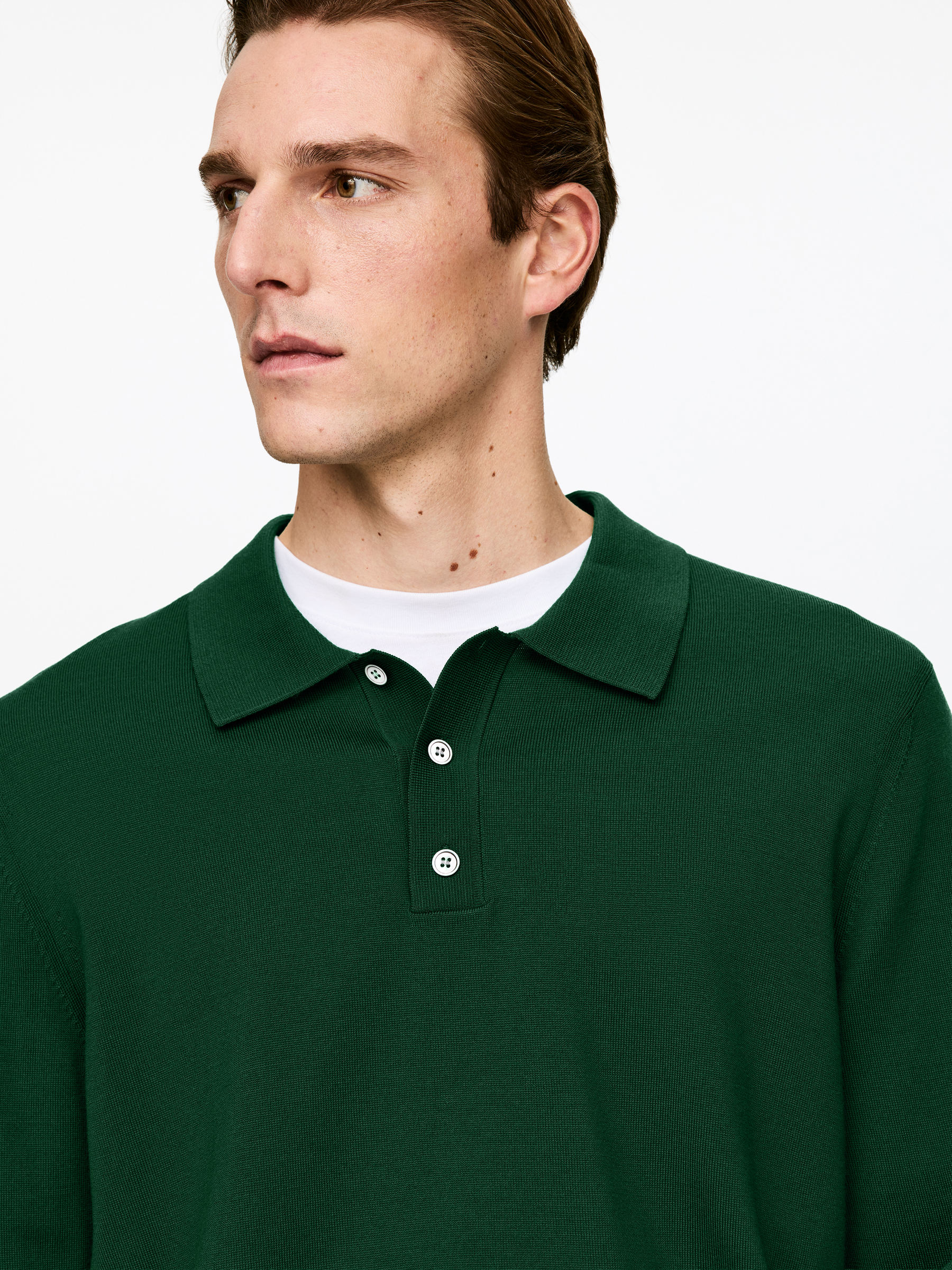 Polo en laine mérinos - Vert - Regular fit - Homme - StillMedia/Lookbook - 4