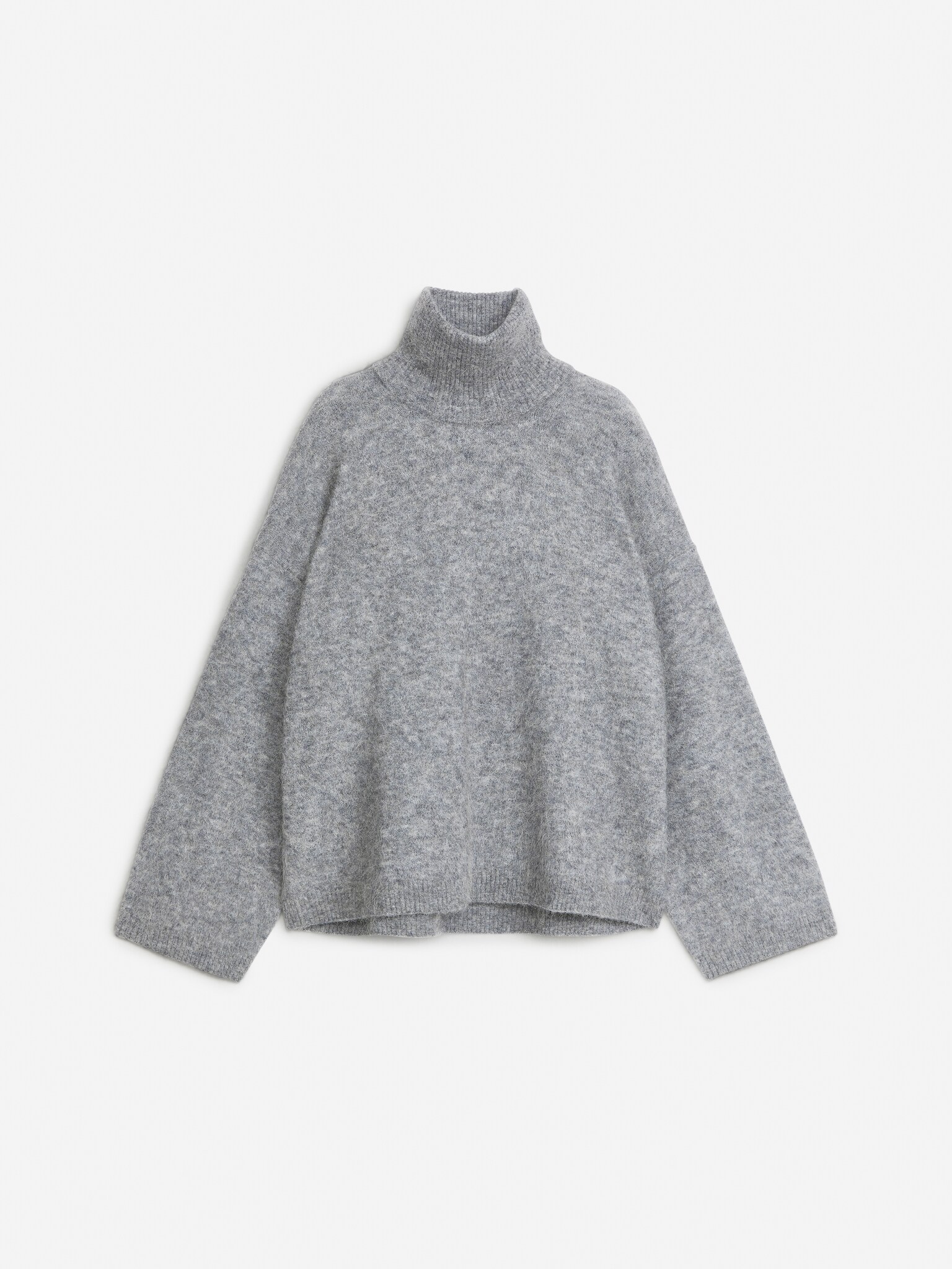 Pull à col roulé - gris/Vert foncé