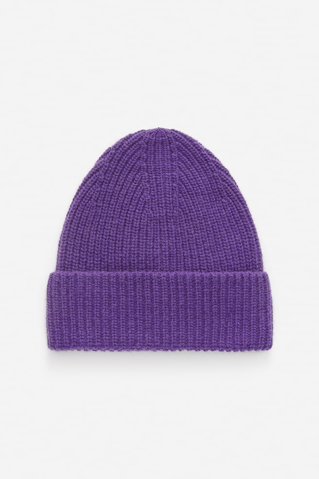 Wool Beanie - Purple/Red - 1